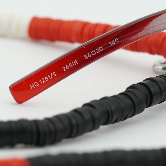Hugo HUGO HG 1281/S 0268 IR Sunglasses Grey and Red Rectangle Size ONE SIZE - 3 Thumbnail