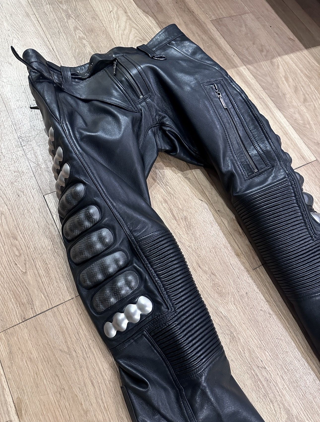 Yasuyuki Ishii Yasuyuki ishii Leather Biker Pants Size US 33 - 4 Thumbnail