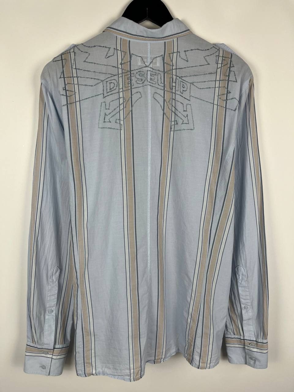 Diesel Vintage Diesel HP Industries Men's Embroidered Striped Size US XL / EU 56 / 4 - 2 Thumbnail