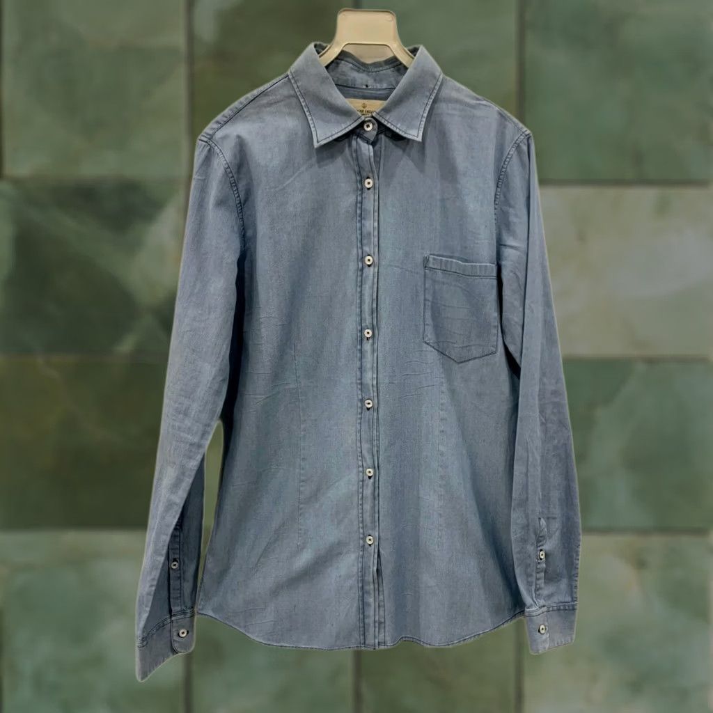 Golden Goose Golden Goose Deluxe Brand Denim Shirt Womens M L Light Wash Button Up Italy #C18 Size M / US 6-8 / IT 42-44 - 1 Thumbnail