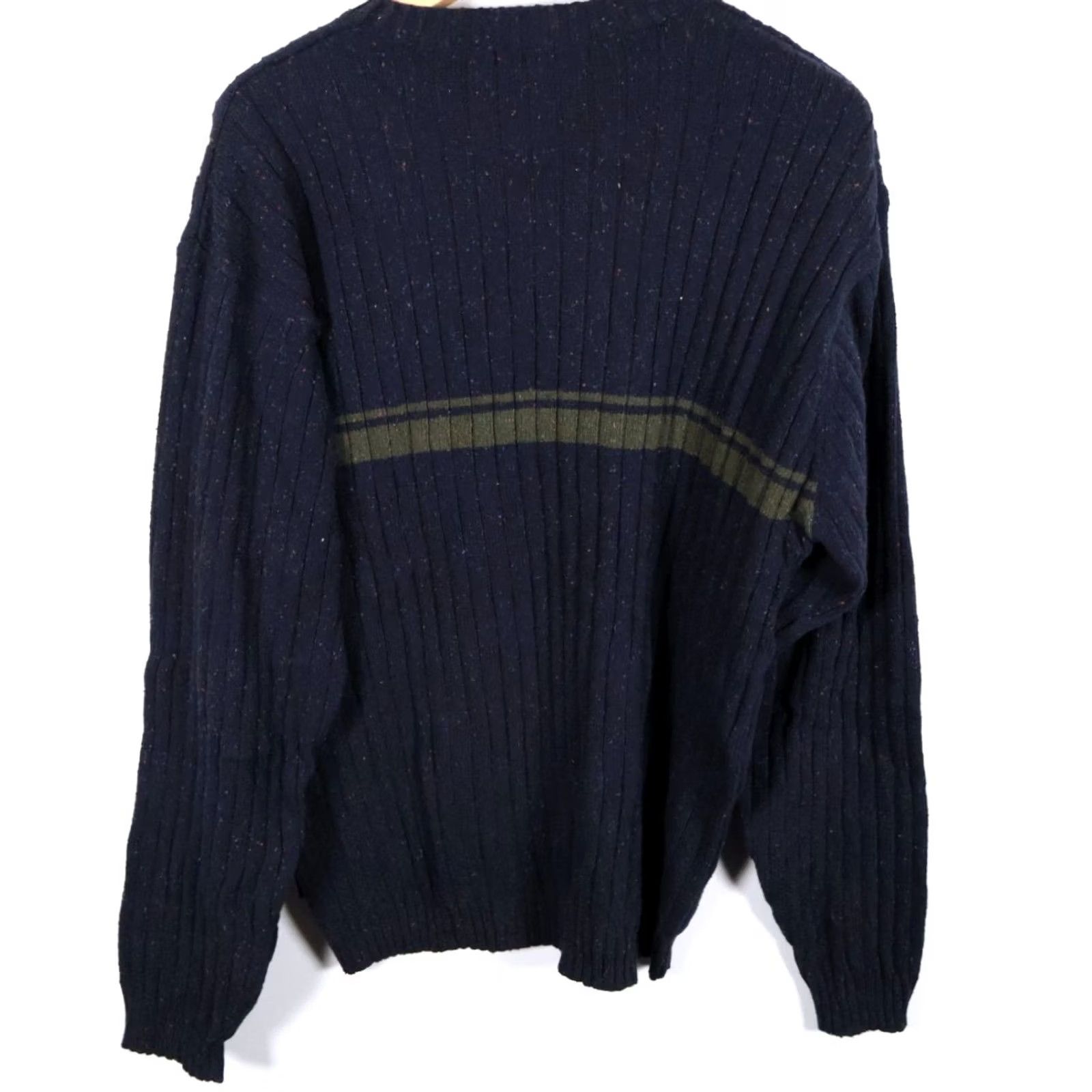 Izod IZOD Sweater Crew Neck XL Blue Striped Thick Knit Cotton Nylon Pull Over Men’s Classic Preppy Size US XL / EU 56 / 4 - 2 Thumbnail