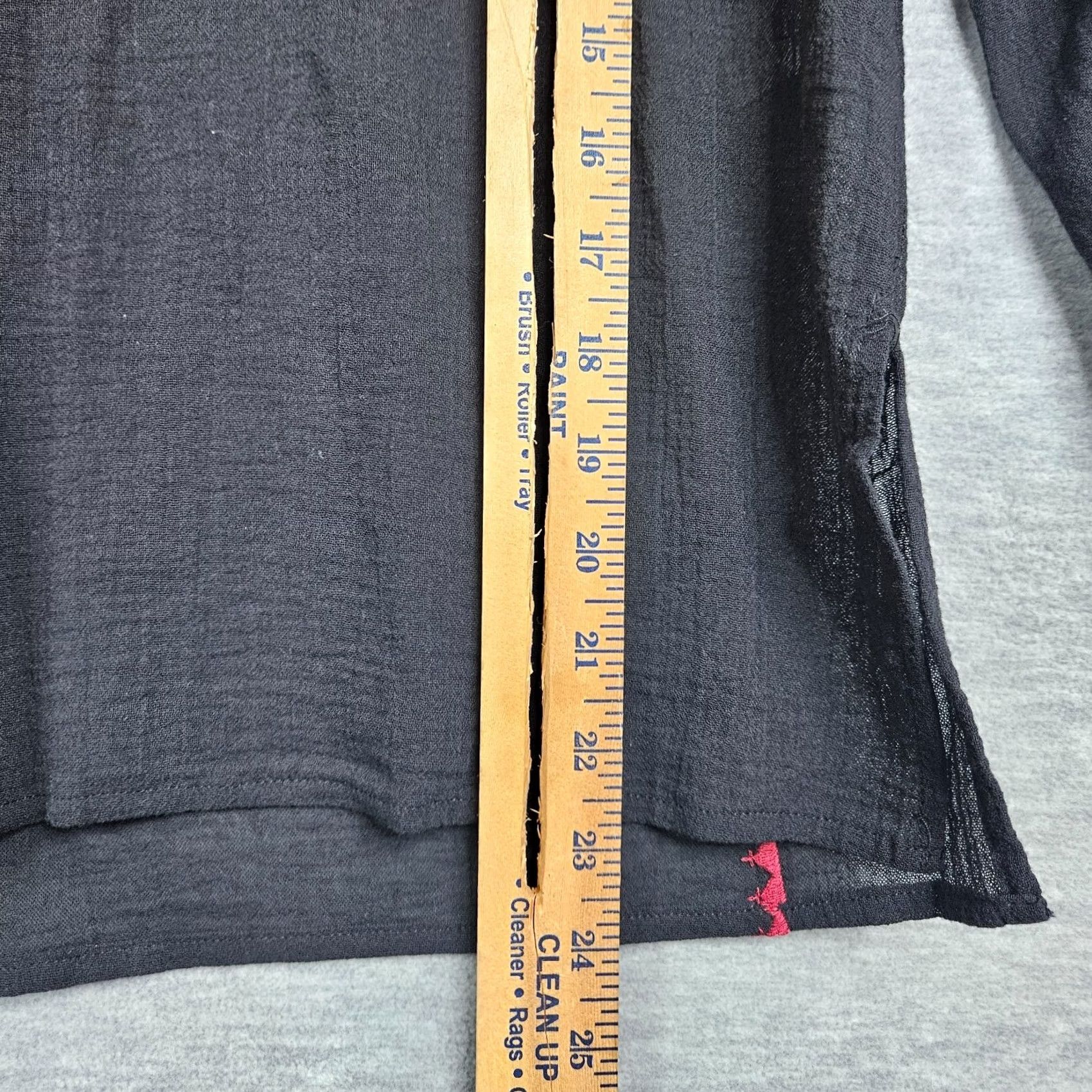 Madewell Madewell Blouse V-Neck Long Sleeve Embroidered Black XS Women Shirt Casual Knit Cotton Blend Regular Knit Aesthetic Size XS / US 0-2 / IT 36-38 - 3 Thumbnail