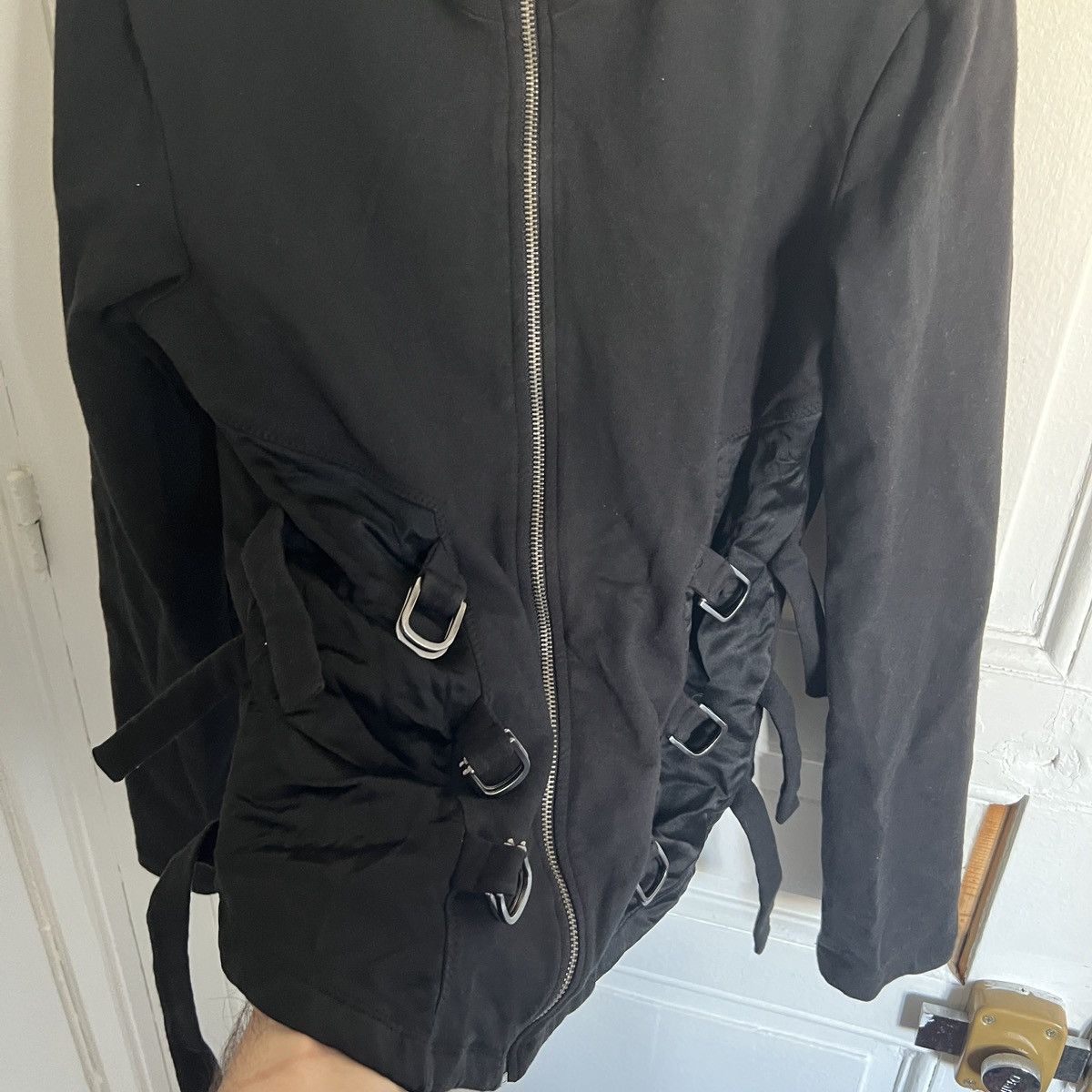 Other Y2K BLACK BONDAGE JACKET PARACHUTE 2000s belts goth 00s Size L / US 10 / IT 46 - 3 Thumbnail