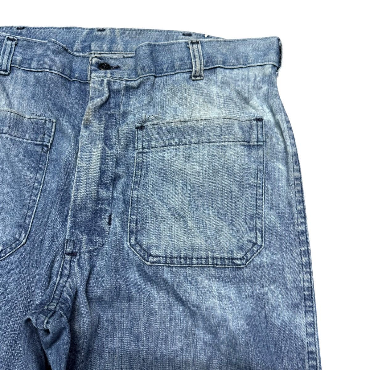 Vintage Vintage 80s US Navy Seafarer Denim Flare Pant Distressed Size US 32 / EU 48 - 5 Thumbnail