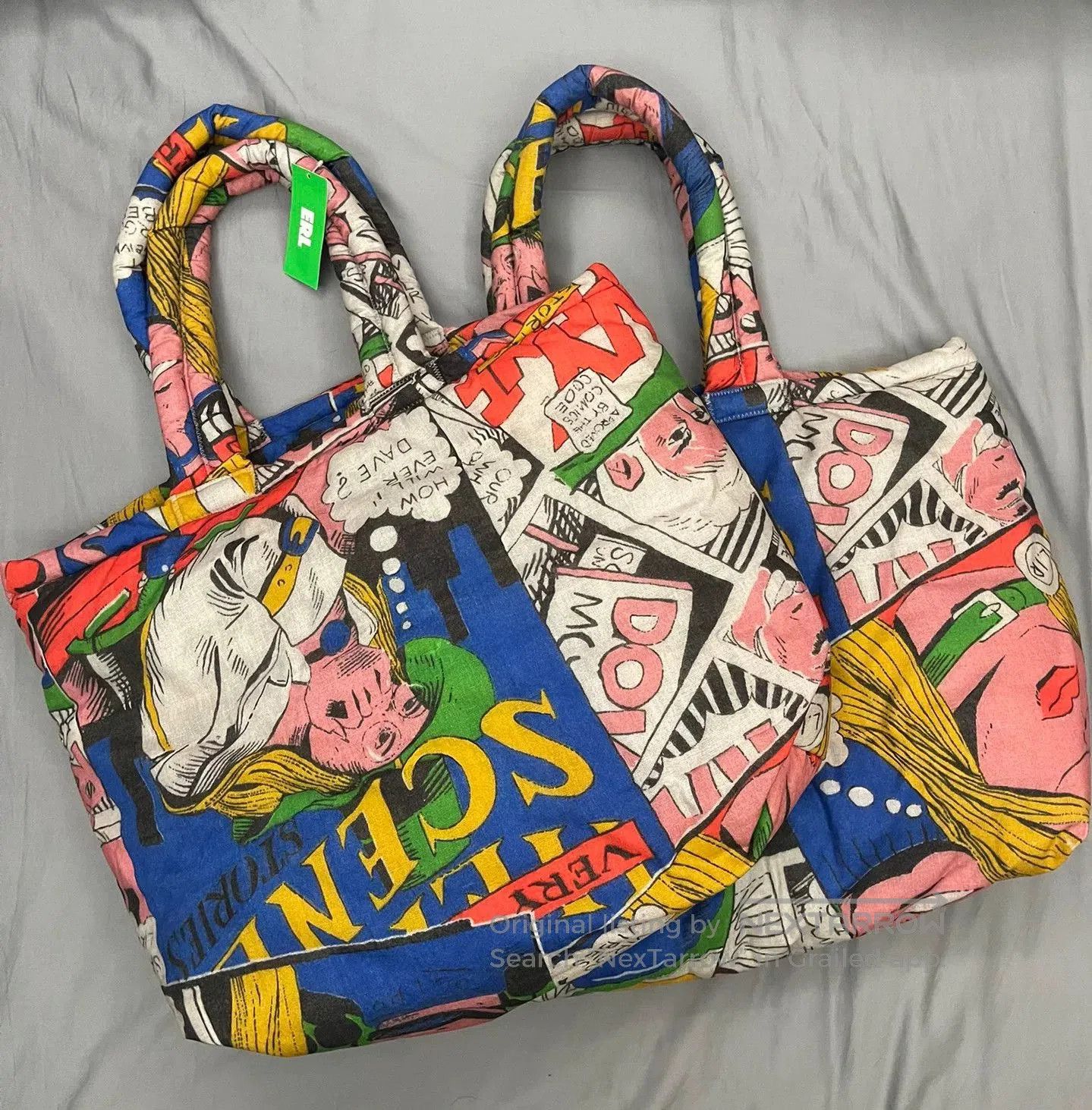 ERL ERL 2023 Comic Padded Down Tote. Size ONE SIZE - 1 Thumbnail