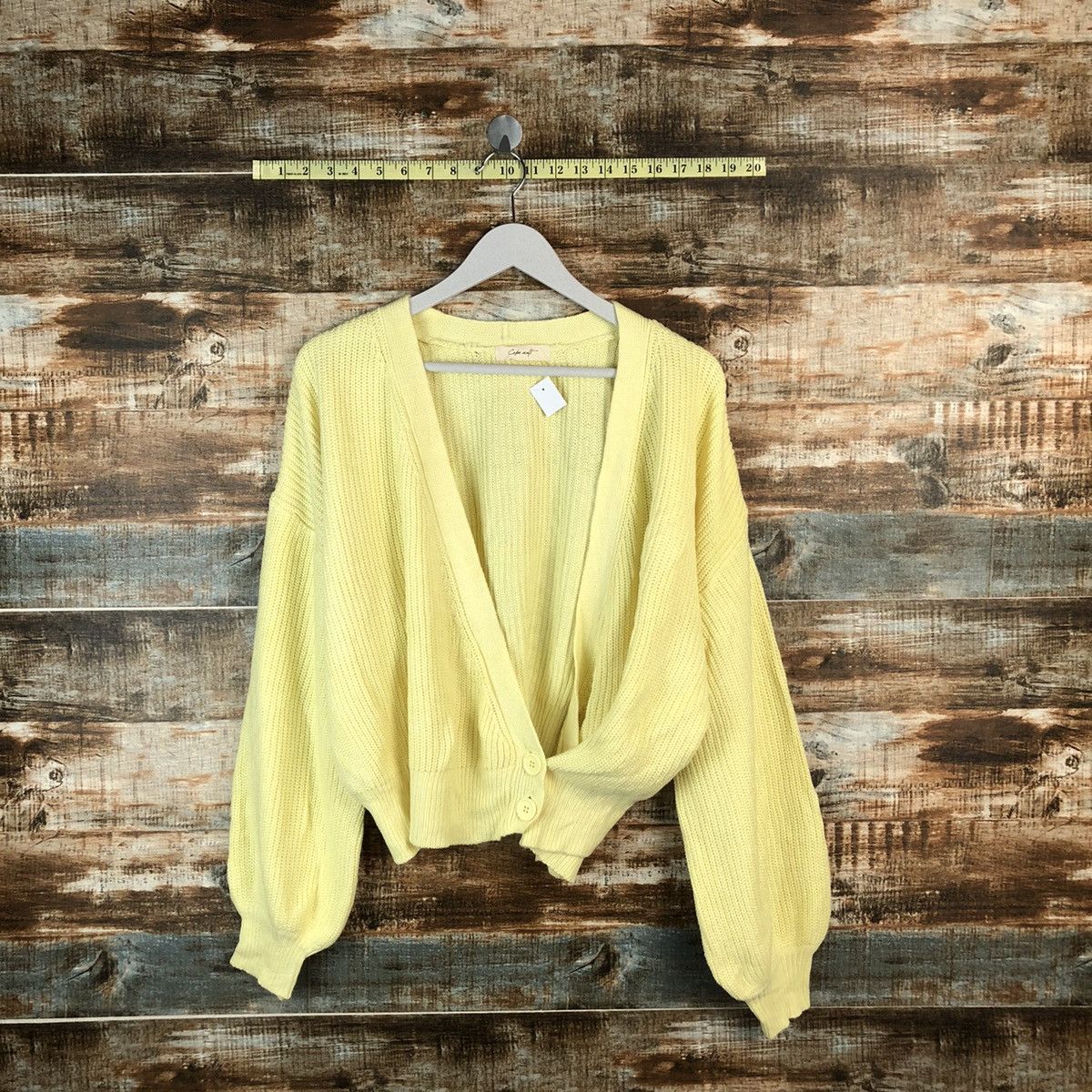 Japanese Brand Cepo Aatt Yellow Cardigan Knitwear #A1358 Size M / US 6-8 / IT 42-44 - 1 Thumbnail