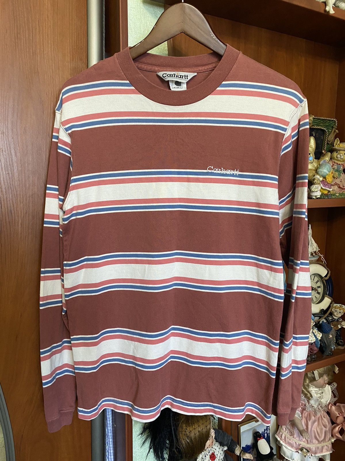 Carhartt Wip × Vintage Crazy striped Carhartt Vintage Longsleeve t shirt Work Size US M / EU 48-50 / 2 - 2 Thumbnail