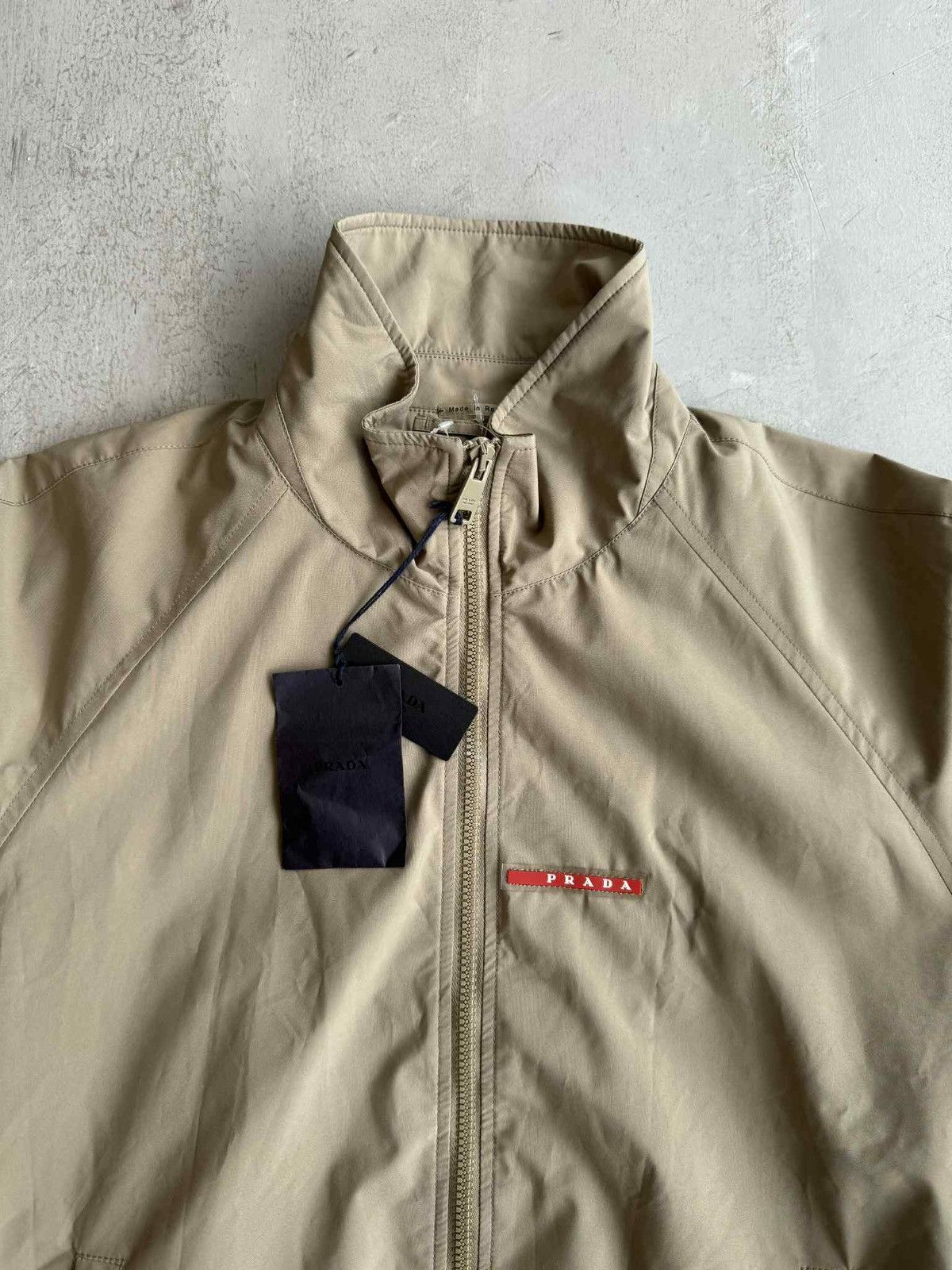 Prada Rare - Prada Chest Logo Red Tape Track Jacket Size US L / EU 52-54 / 3 - 2 Thumbnail