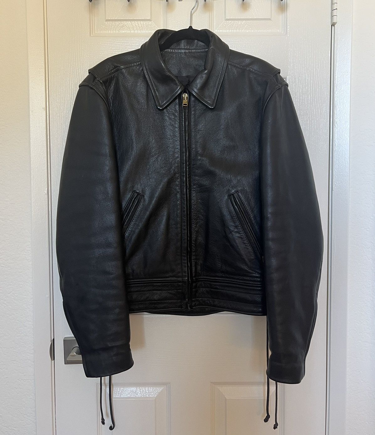 Vintage Heavyweight Leather Jacket Size US L / EU 52-54 / 3 - 1 Thumbnail