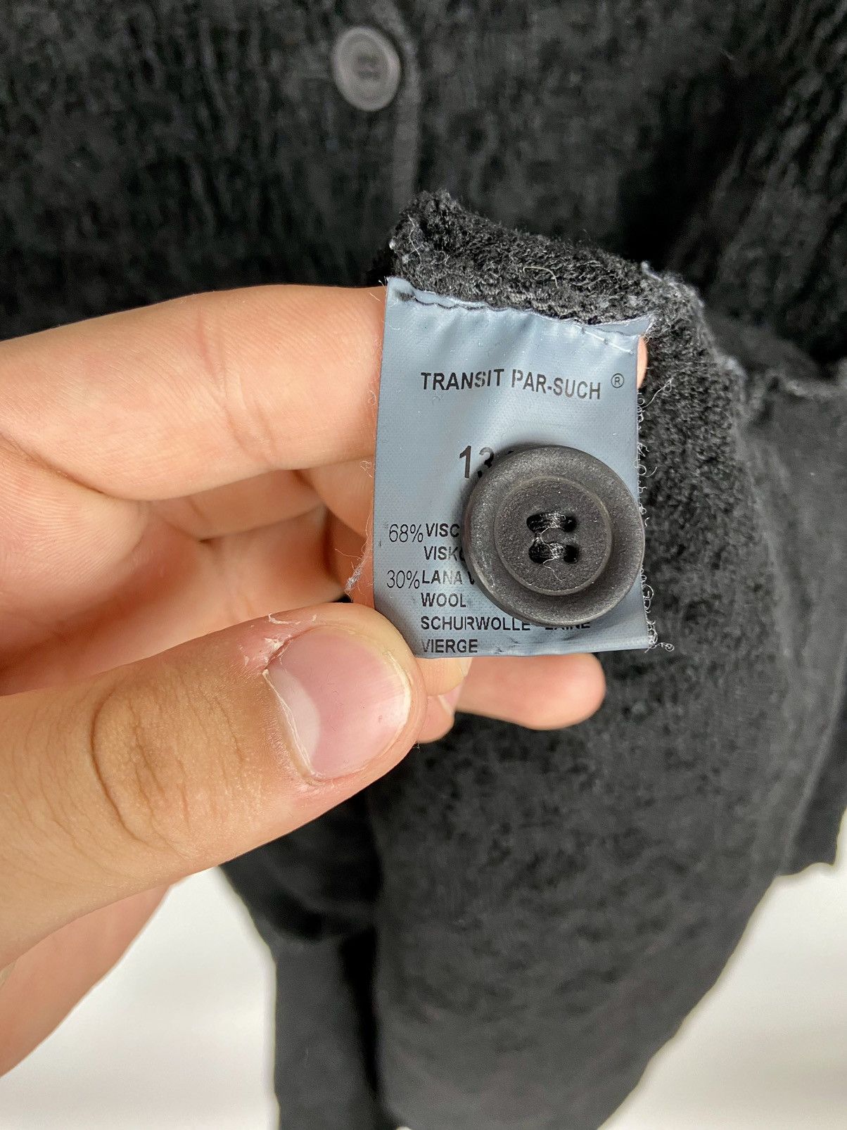 Transit × Vintage Transit Par-Such Womens Cardigan Coat Viscose Lana Wool Sz 1 Size M / US 6-8 / IT 42-44 - 8 Thumbnail