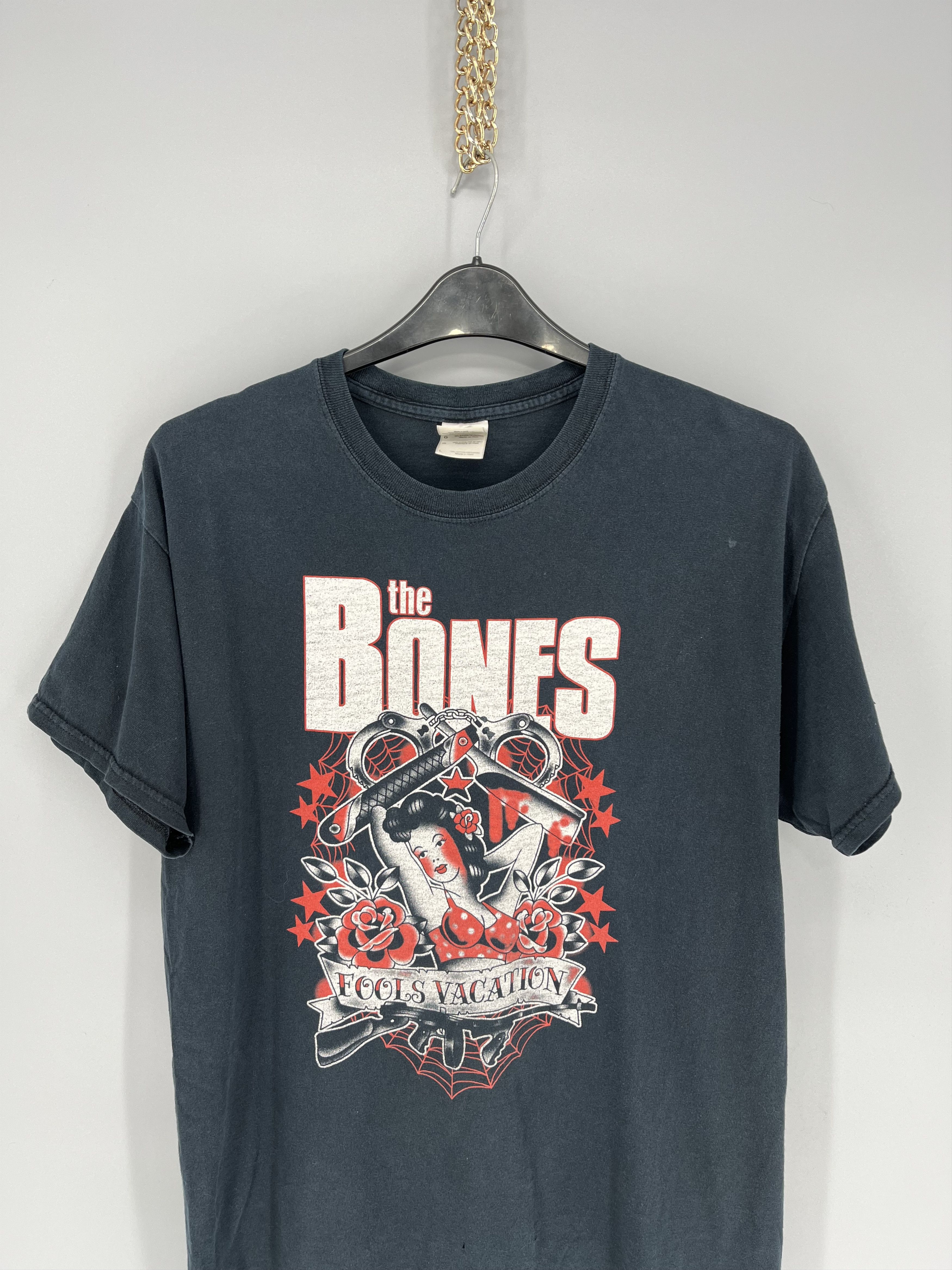 Band Tees The Bones Rock T-Shirt Vintage Anvil Size M Black Size US L / EU 52-54 / 3 - 6 Thumbnail