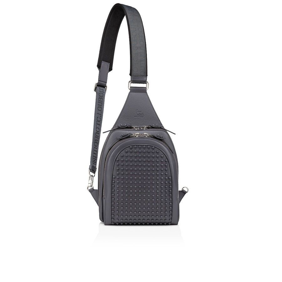 Christian Louboutin Loubifunk Calf Leather Spikes Crossbody bag in grey Size ONE SIZE - 1 Thumbnail