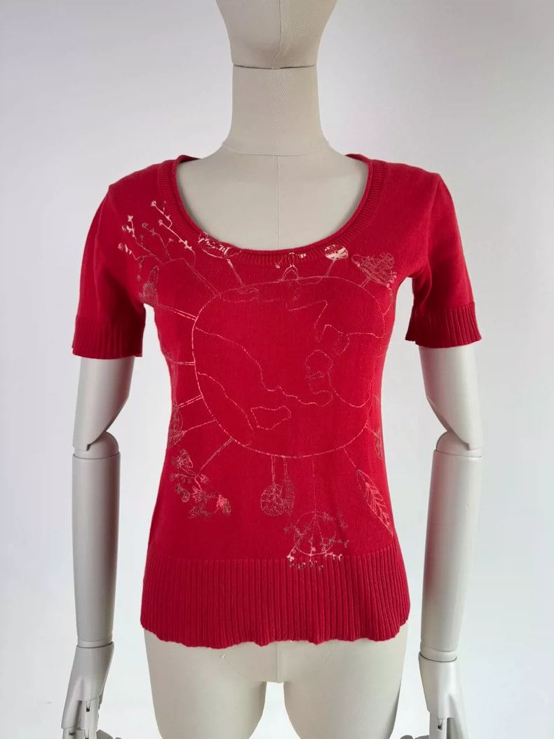 Vivienne Westwood Vivienne Westwood Dark red knit short-sleeved top Size M / US 6-8 / IT 42-44 - 5 Thumbnail