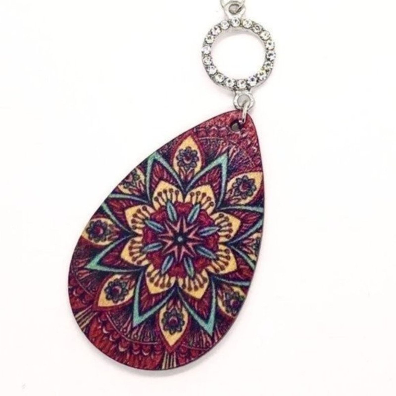 Other NWT Silver-Tone Rhinestone Painted Wood Dangle Earrings Size ONE SIZE - 7 Thumbnail