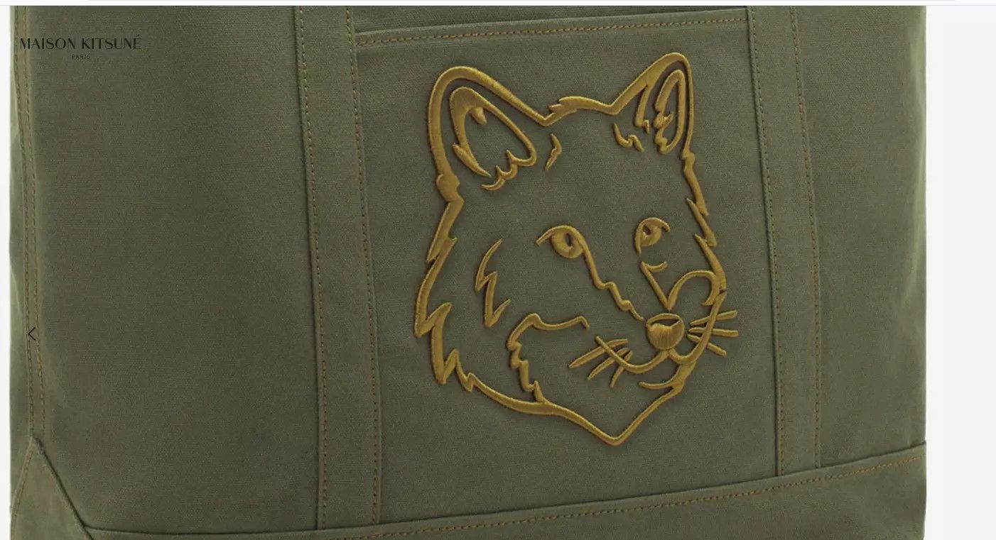 Maison Kitsune MAISON KITSUNÉ Paris FOX HEAD LARGE TOTE Size ONE SIZE - 4 Thumbnail