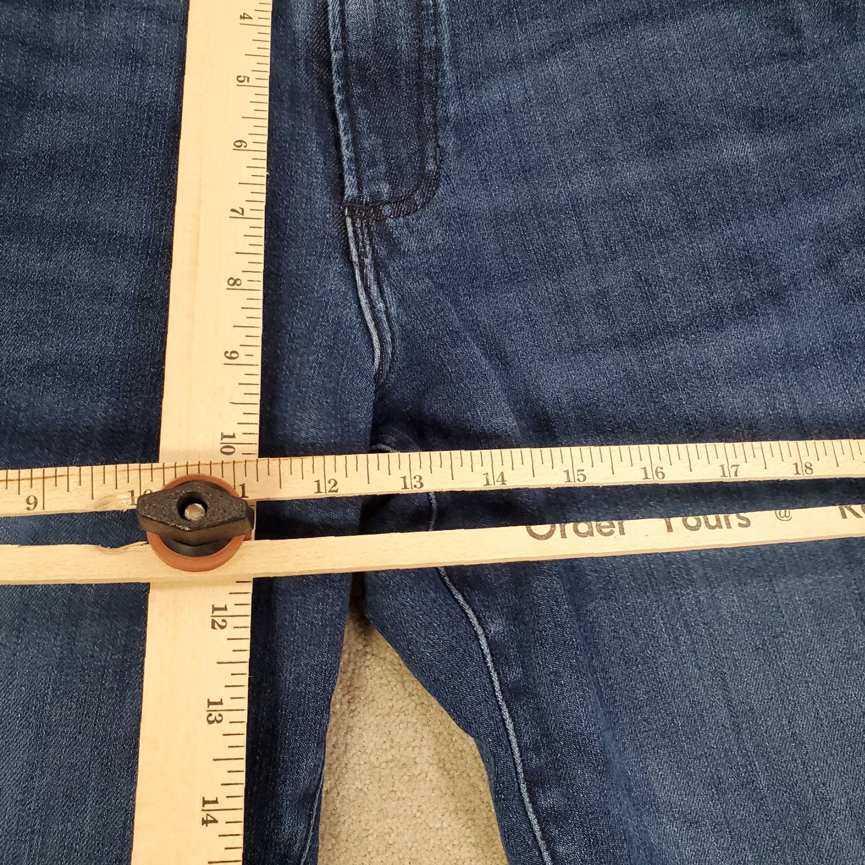 Bonobos Bonobos Jeans Mens 33x32 Blue Straight Leg Faded Dark Wash Denim Stretch Casual Vintage No Size US 33 - 4 Thumbnail