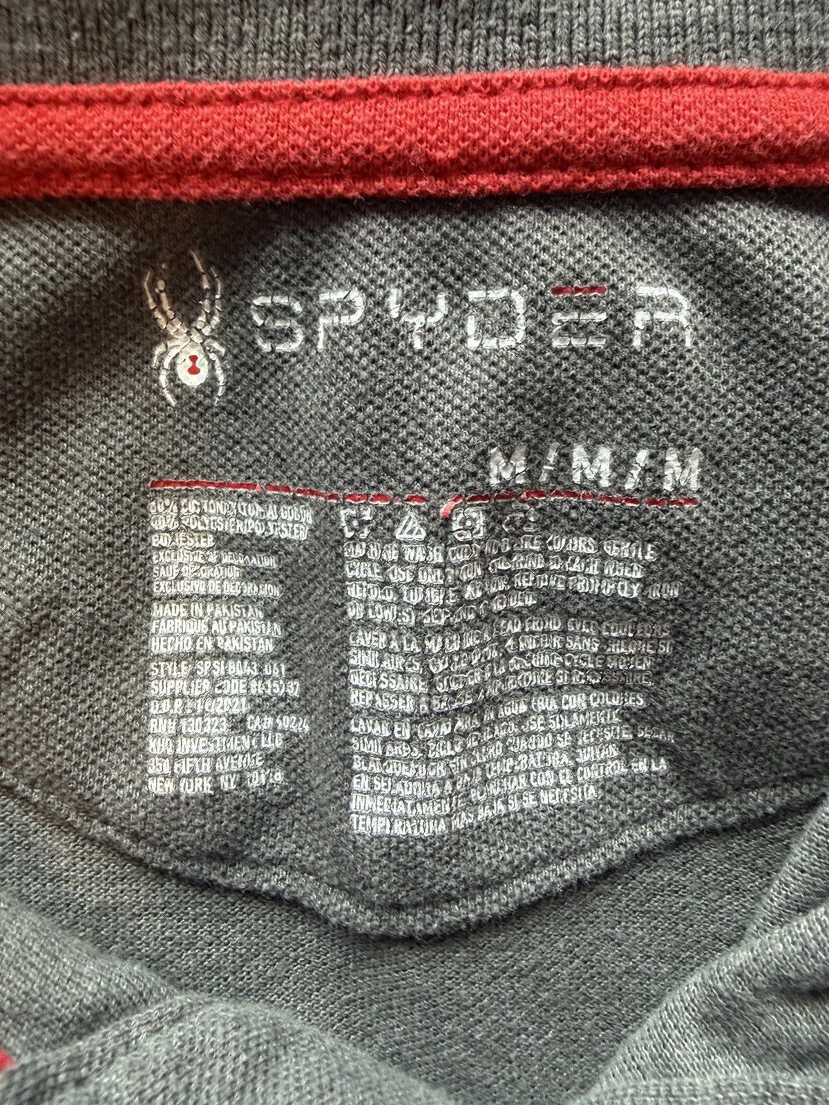 Spyder Spyder embroidered grey polo Size US M / EU 48-50 / 2 - 4 Thumbnail