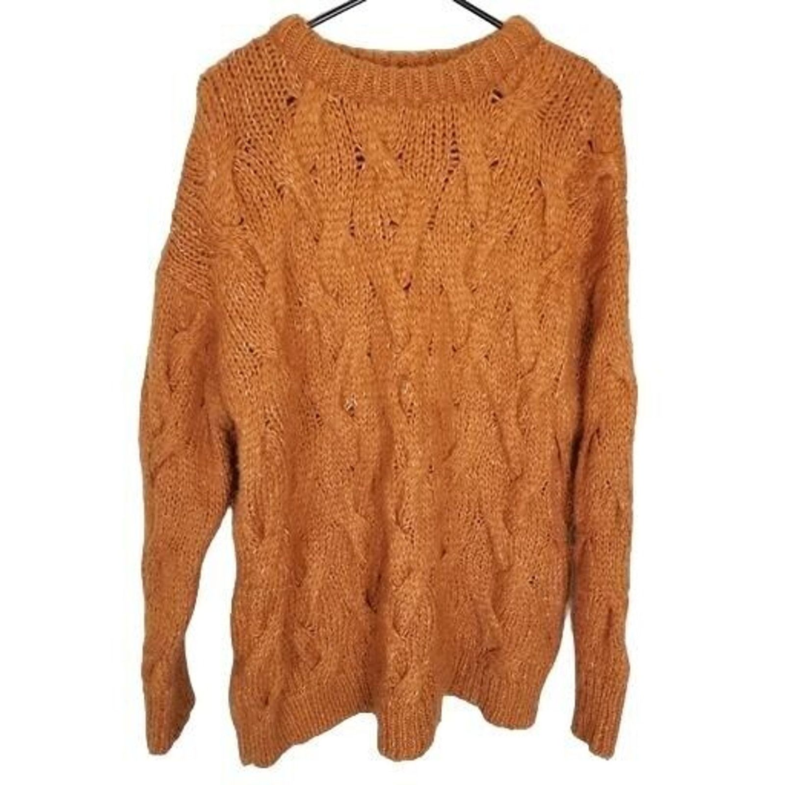 Zara ZARA Womens Cable Knit Wool Mohair Sweater Chunky Oversized Size S / US 4 / IT 40 - 1 Thumbnail