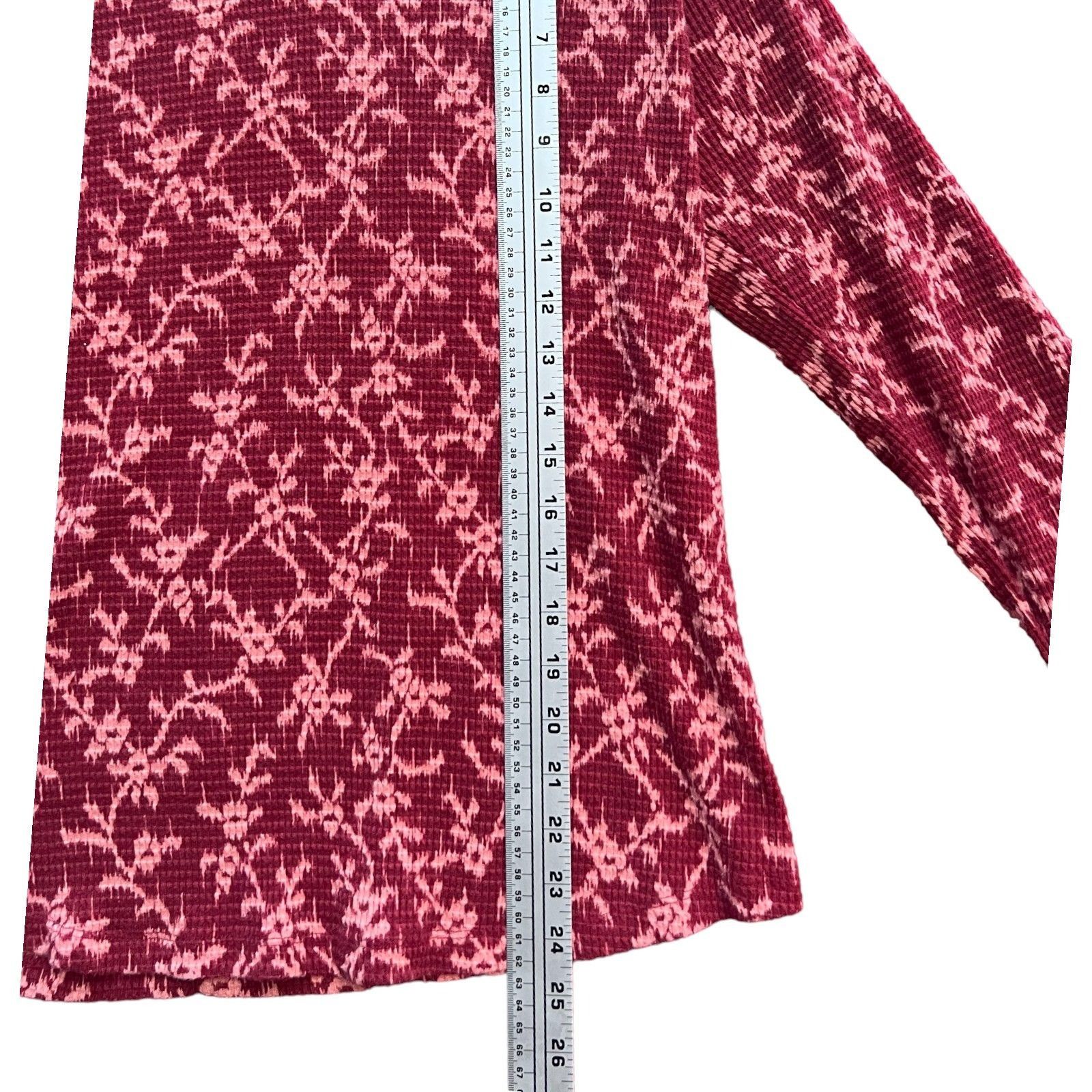 Other Knox Rose - Women's Long Sleeve Thermal Top - Burgundy - Lar Size L / US 10 / IT 46 - 8 Thumbnail