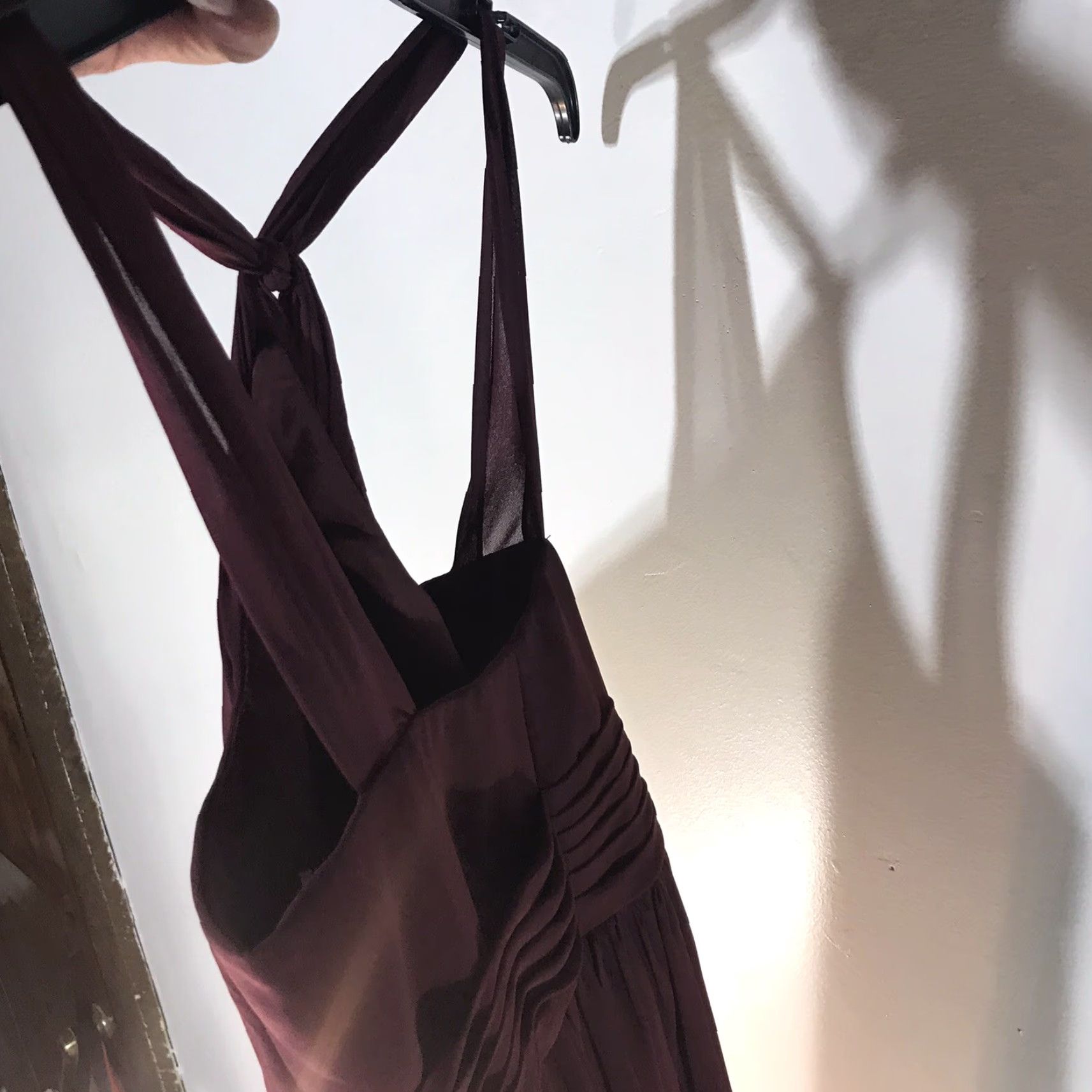 Vintage VINTAGE Azazie Burgundy Formal Maxi Dress Women’s Size 6 A-Line Keyhole Neck Wedding Evening Size M / US 6-8 / IT 42-44 - 5 Thumbnail