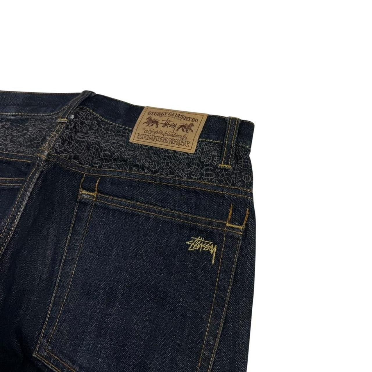 Stussy Vintage 2000s Stussy Rough & Rugged Dollar Jeans - Waist 32 Size US 32 / EU 48 - 3 Thumbnail