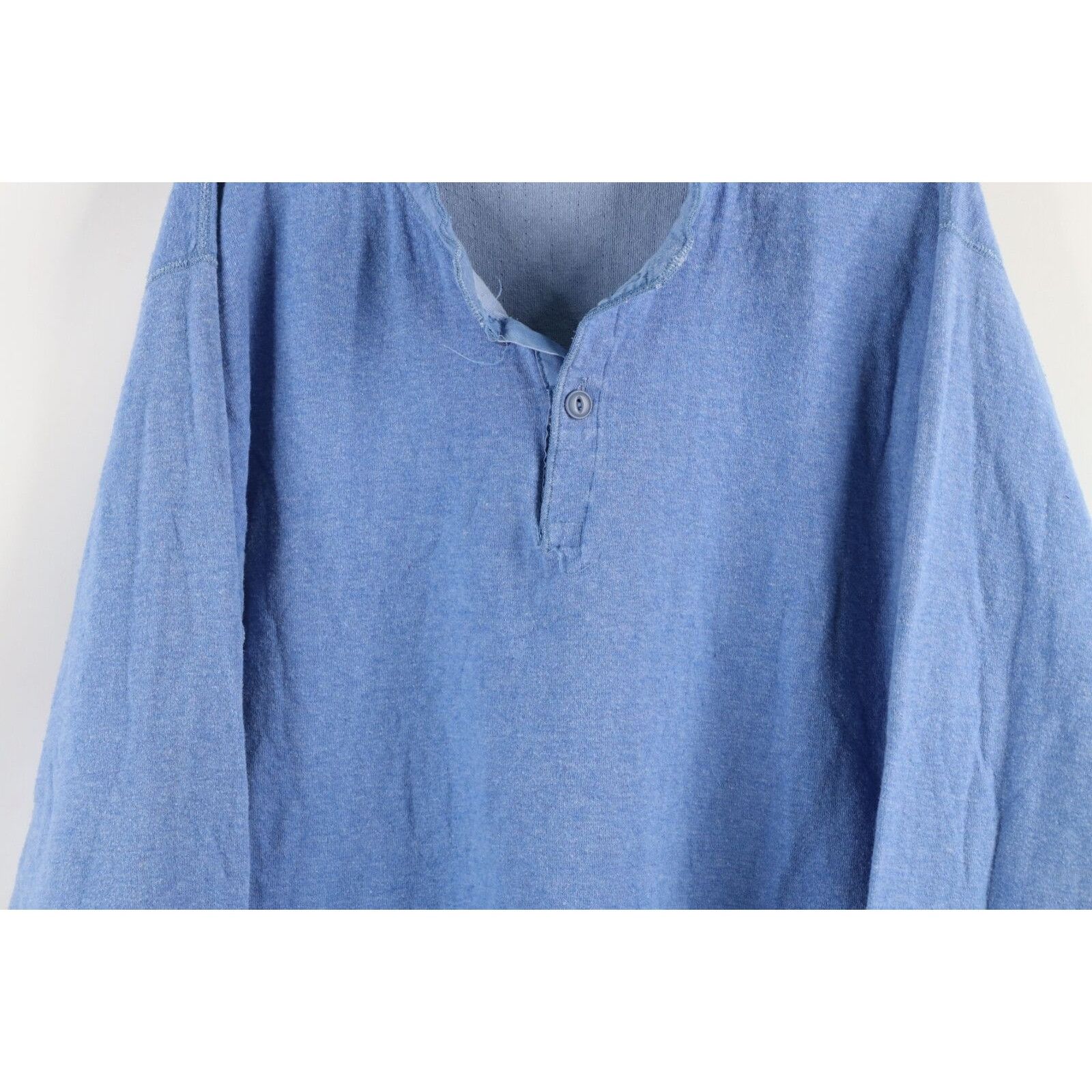 L.L. Bean × Vintage Vintage 90s LL Bean Rivers Driver Henley T-Shirt Blue USA Size US L / EU 52-54 / 3 - 3 Thumbnail