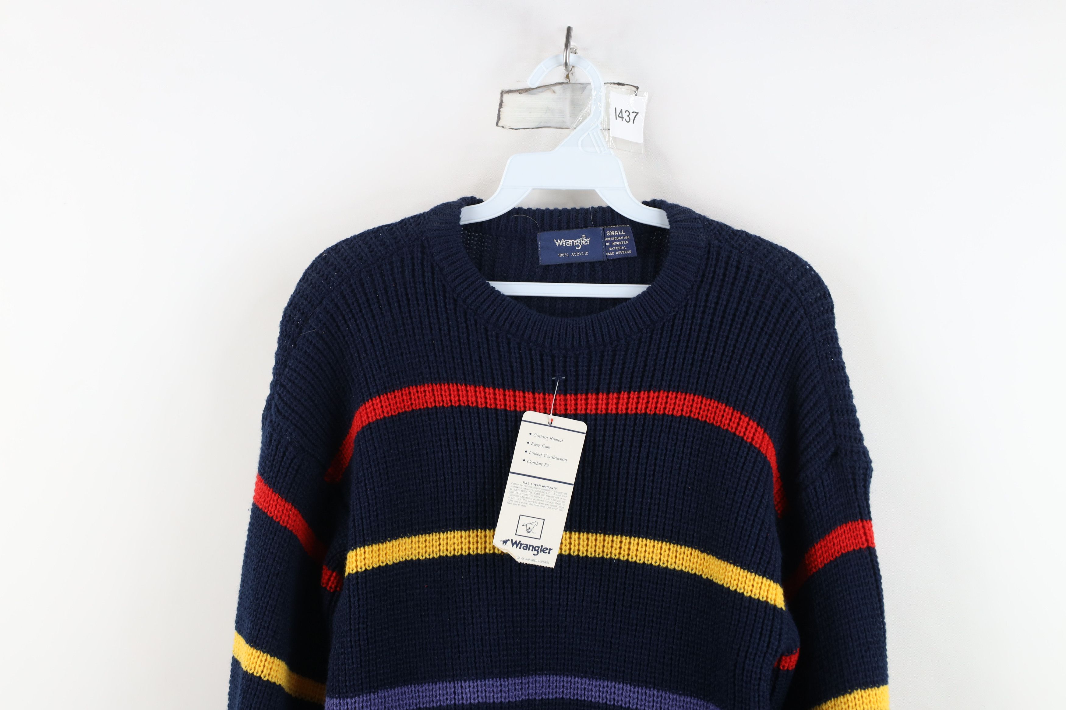 Wrangler Deadstock Vintage 70s 80s Wrangler Knit Crewneck Sweater Size US S / EU 44-46 / 1 - 2 Thumbnail