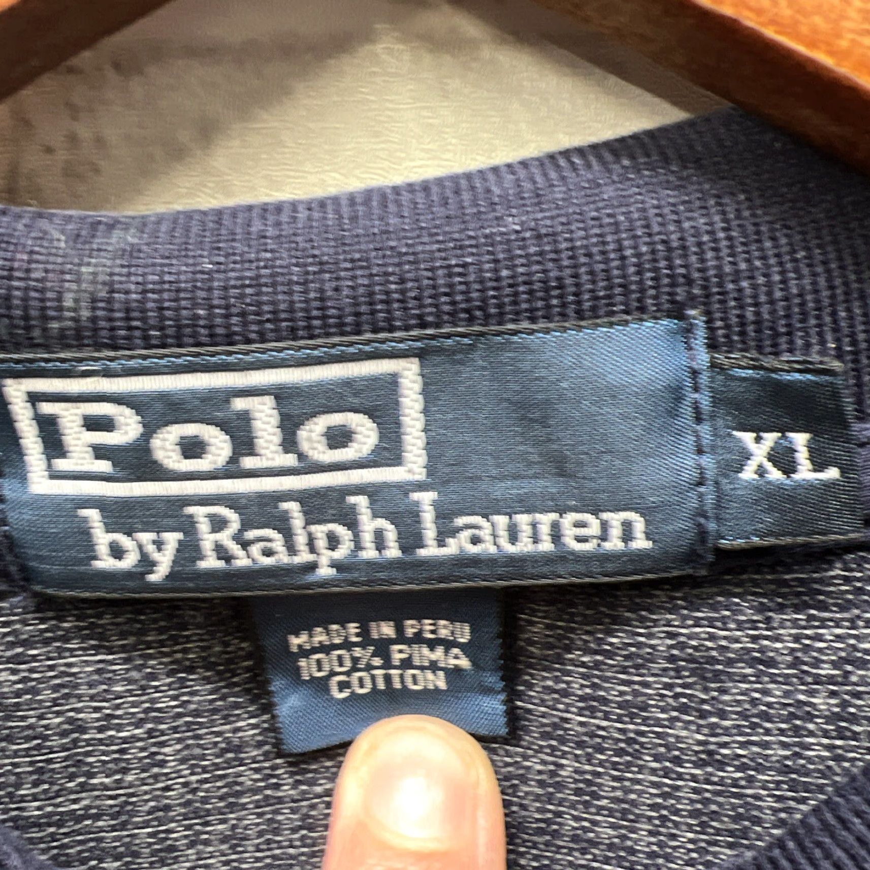 Polo Ralph Lauren Polo Ralph Lauren Blue Pima Cotton Longsleeve Polo Shirt Mens Size XL PERU Size US XL / EU 56 / 4 - 3 Thumbnail