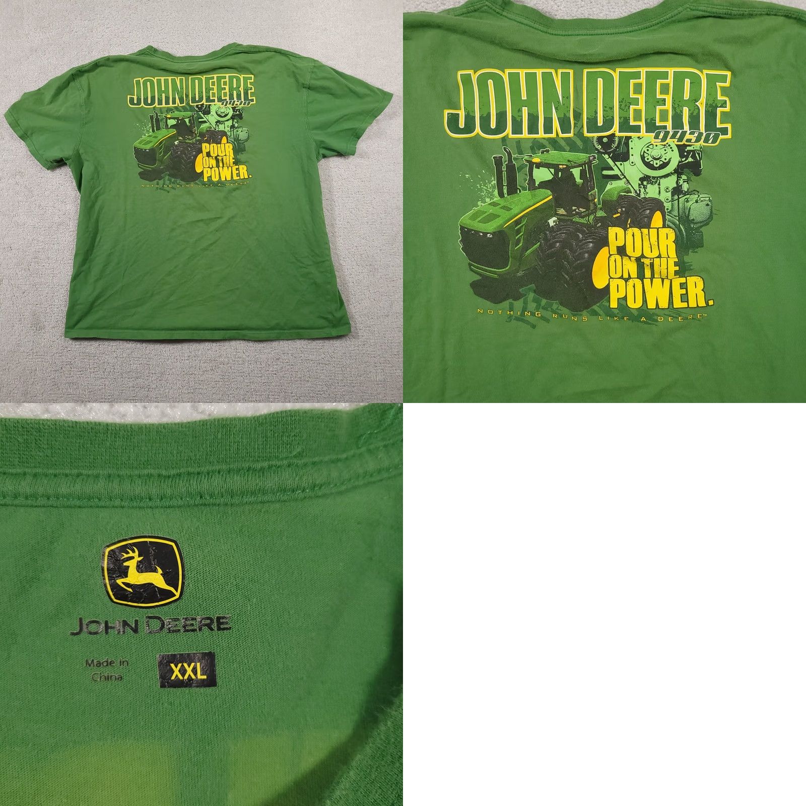John Deere VINTAGE John Deere Tractor T Shirt Mens 2XL Green Grunge Workwear Farmer Shirt Mens Grunge Tractor John Deere Size US XXL / EU 58 / 5 - 9 Thumbnail