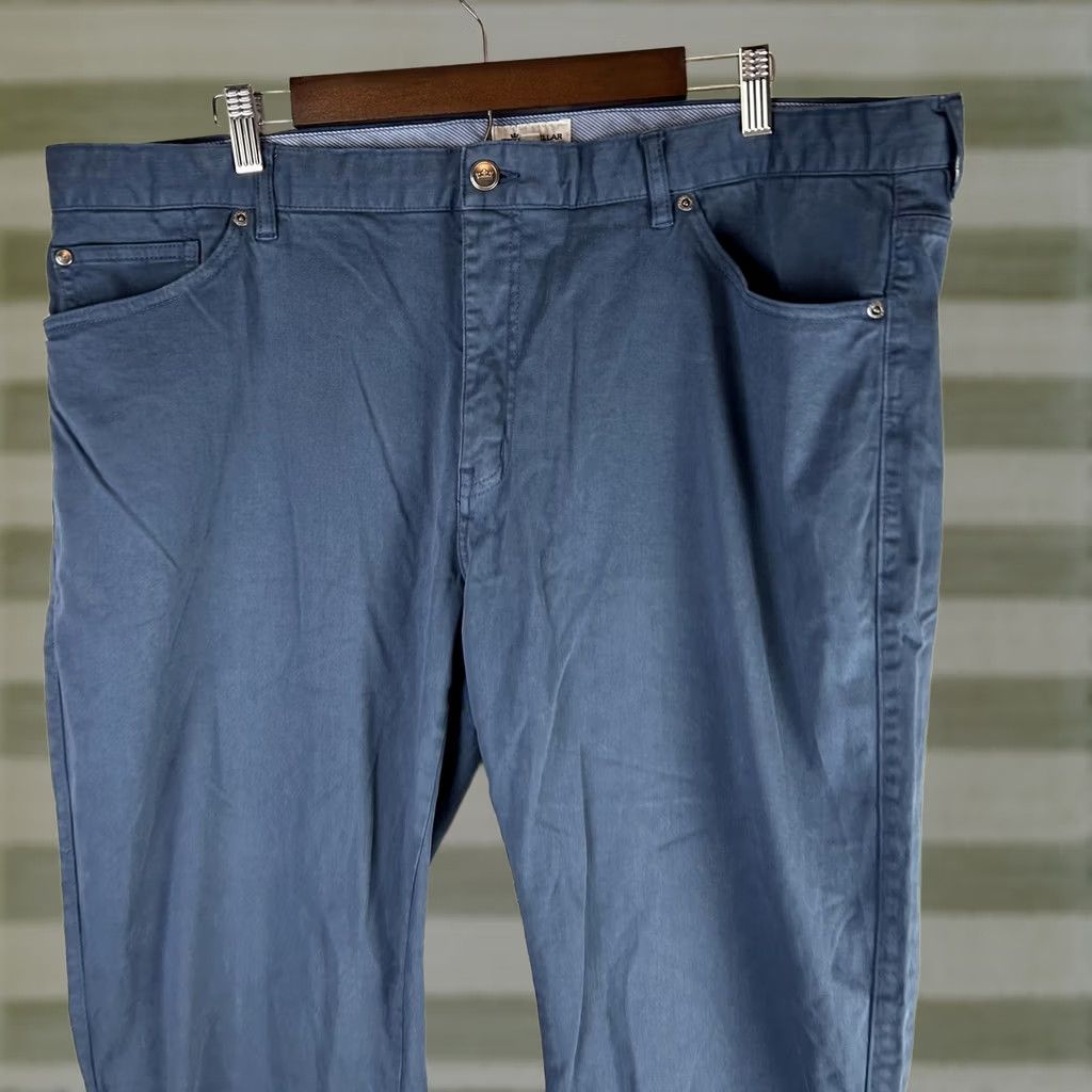 Peter Millar Peter Millar Pants Mens 42x33 Blue Stretch Chino 5 Pocket Straight Twill Casual Size US 42 / EU 58 - 1 Thumbnail