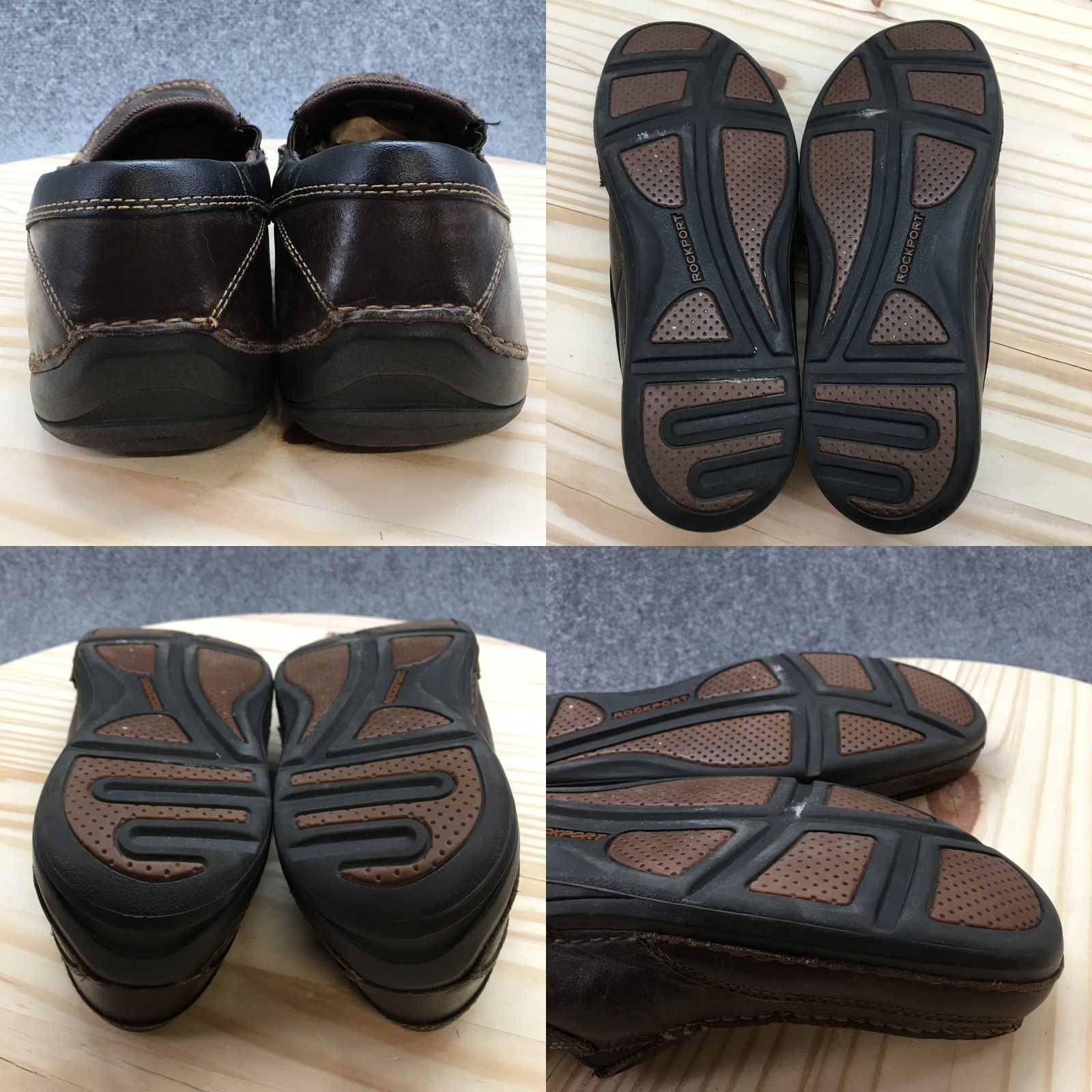 Rockport Rockport Loafer Men 10.5M Brown Balabour Round Toe Slip On Casual Leather Shoes Size US 11 / EU 44 - 8 Thumbnail