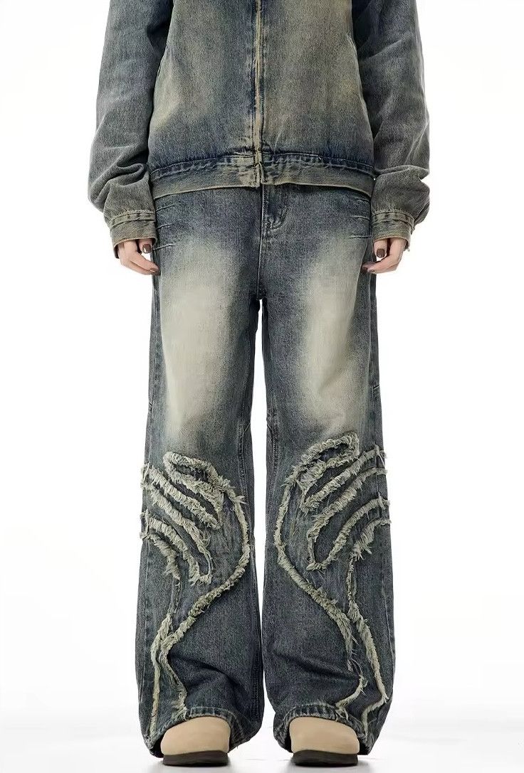 Japanese Brand × Jean Raw-edge Splicing Jean Size US 31 - 2 Thumbnail