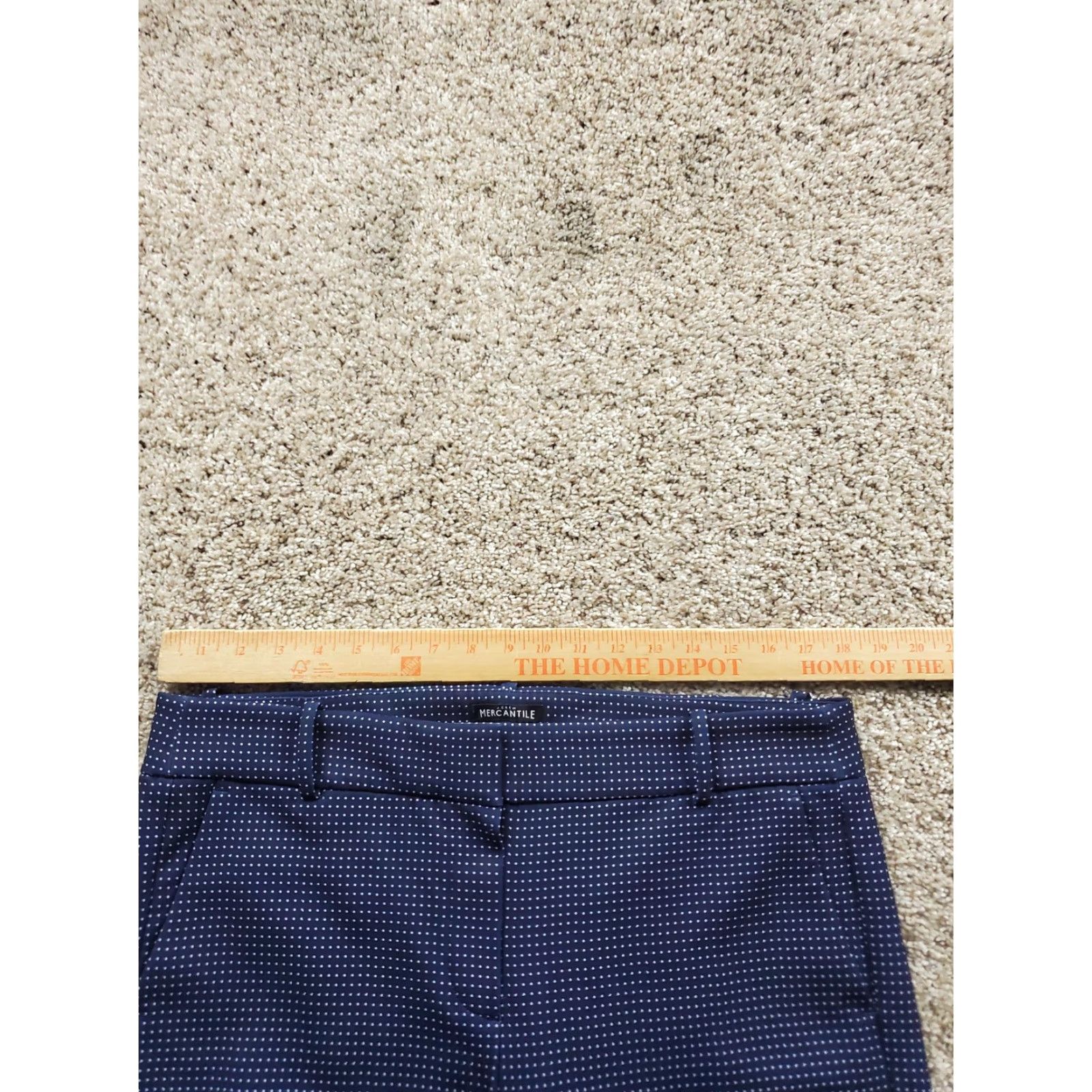 J.Crew J.Crew Mercantile Pants Womens 14 Navy Blue Polka Dot Stretch Slim Fit Pants Size 36" / US 14 / IT 50 - 7 Thumbnail