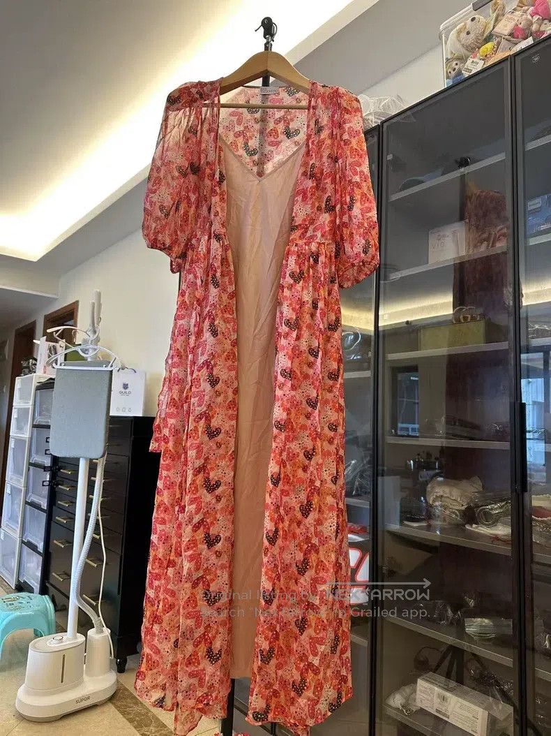 Valentino Valentino Printed silk long-sleeved dress Size S / US 4 / IT 40 - 1 Thumbnail