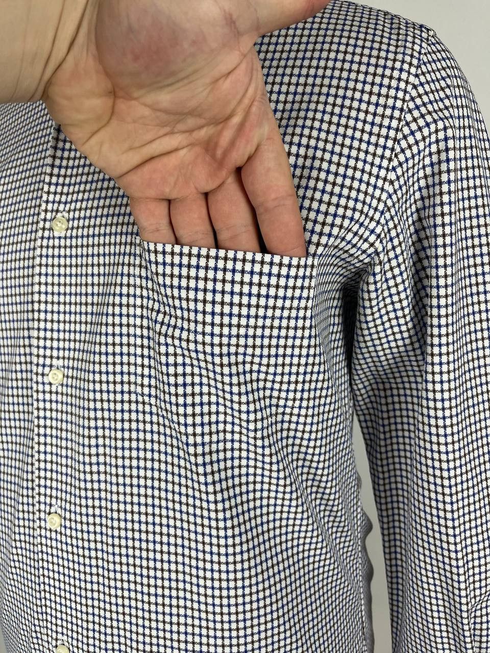 Boggi Boggi Formal Shirt Mens (UK) 40 Plaid Pattern Button Neck Size US M / EU 48-50 / 2 - 5 Thumbnail
