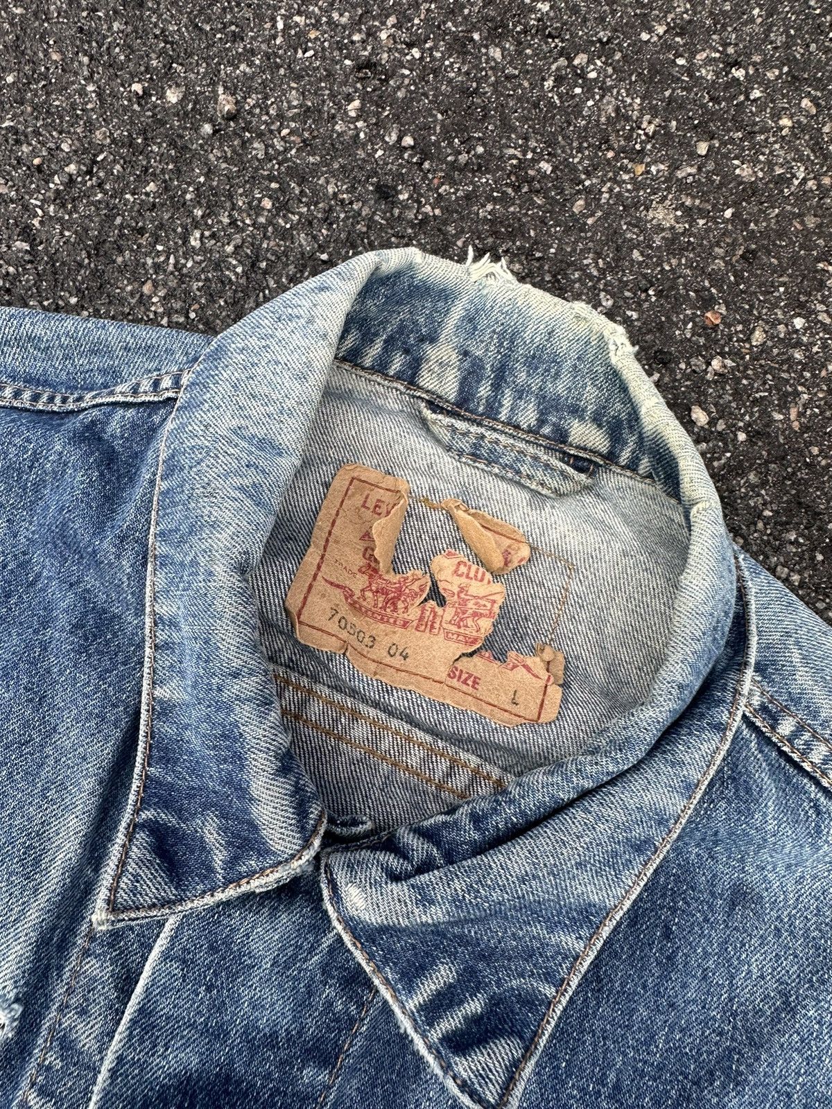 Levi's Vintage Clothing Vintage Levis Denim jacket VERY RARE!!! Jeans USA distressed Size US L / EU 52-54 / 3 - 7 Thumbnail