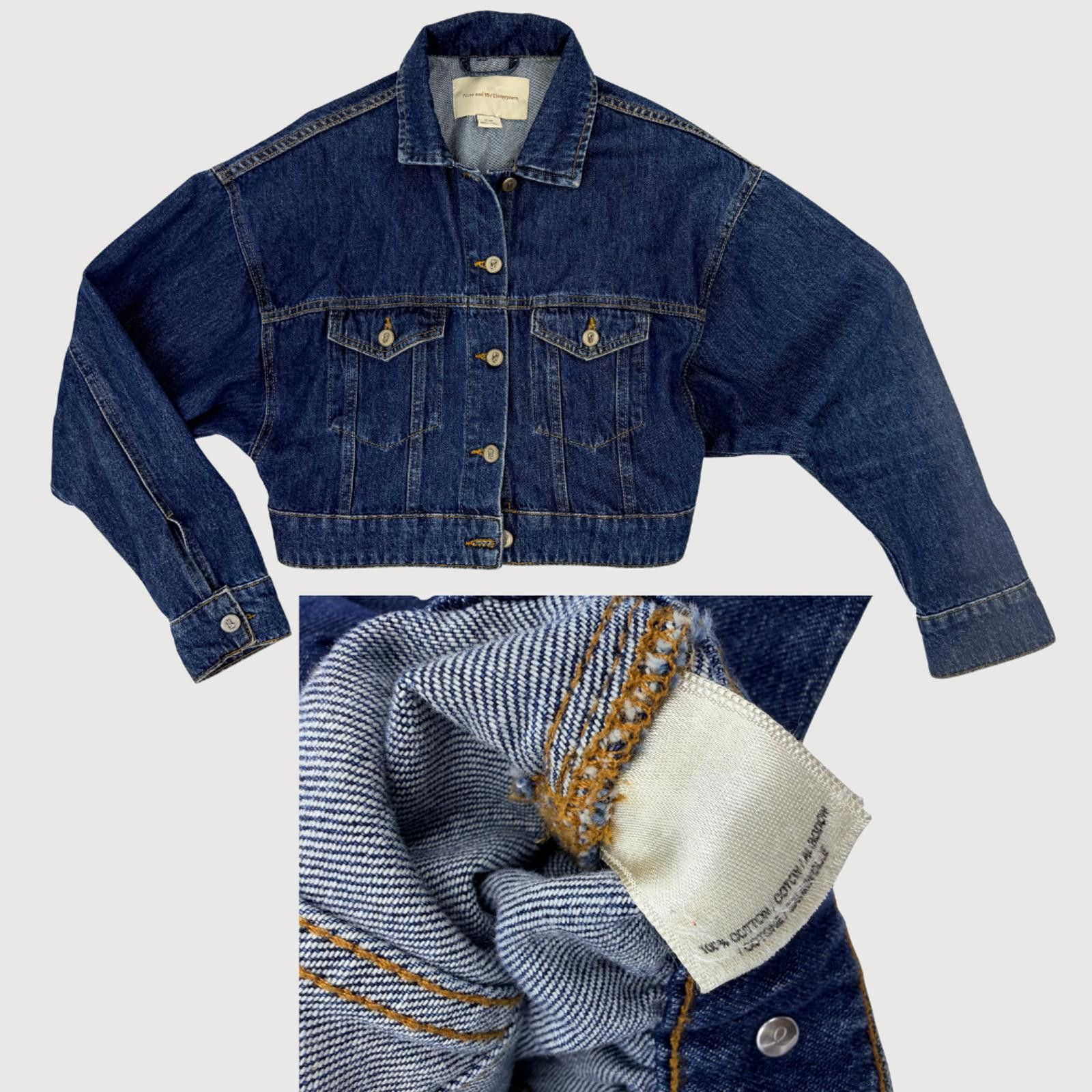 Other Anthro Pilcro Cropped Denim Jacket Dark Wash XS Chic Size XS / US 0-2 / IT 36-38 - 5 Thumbnail