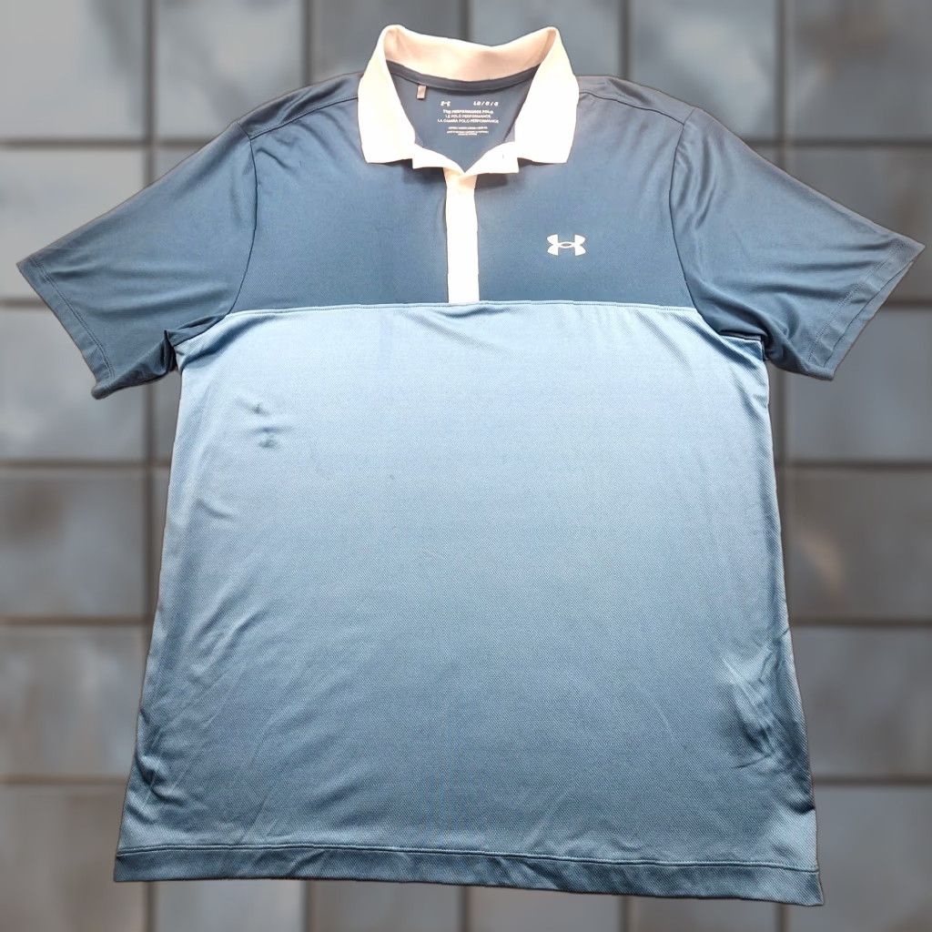 Under Armour Under Armour Polo Shirt Mens L Blue Performance Polo Golf Athletic Lightweight Size US L / EU 52-54 / 3 - 1 Thumbnail