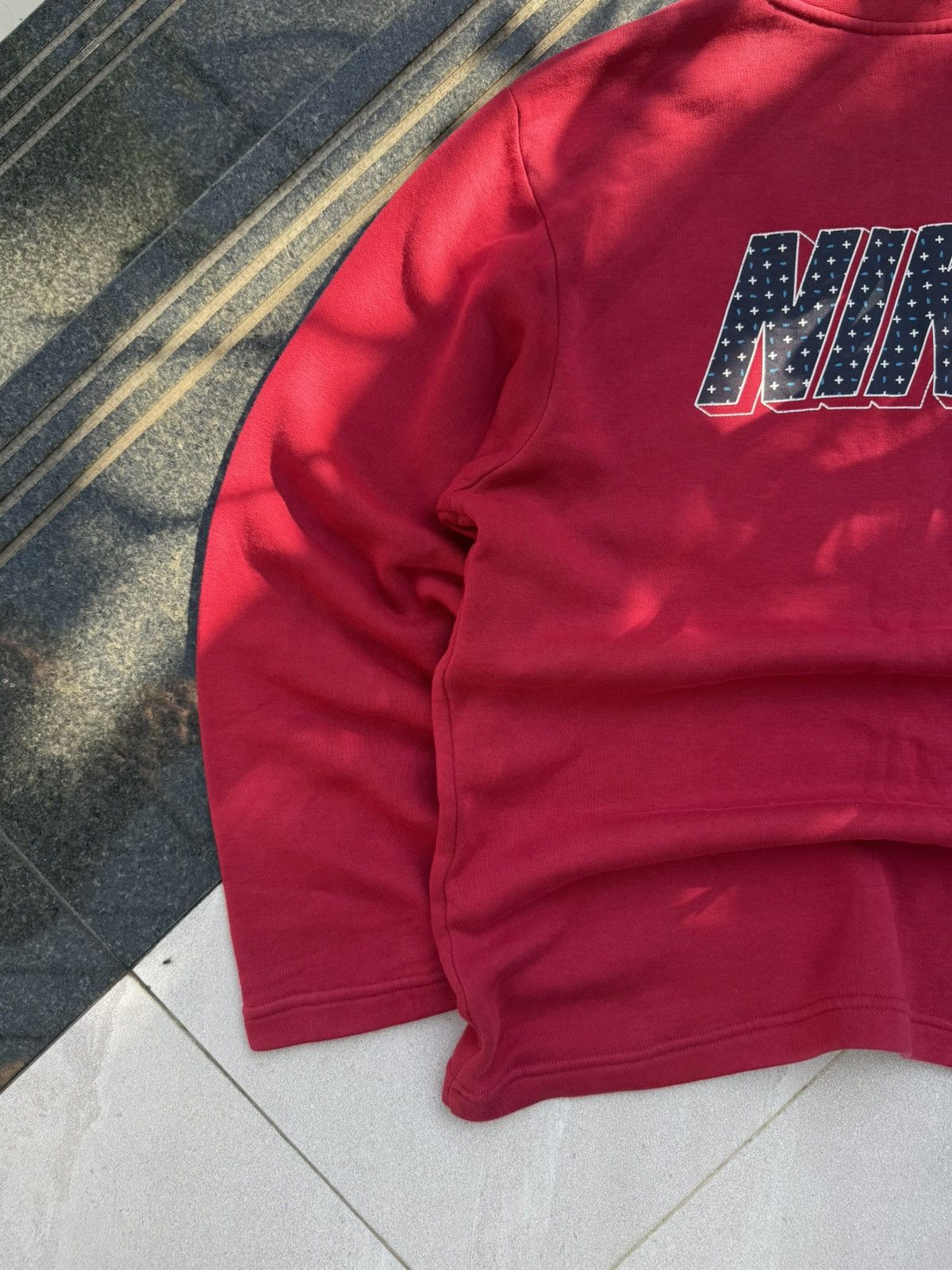 Nike × Vintage 90’s NIKE RARE SWOOSH BIG BACK LOGO Y2K RETRO 1/4ZIP HOODIE Size US M / EU 48-50 / 2 - 10 Thumbnail