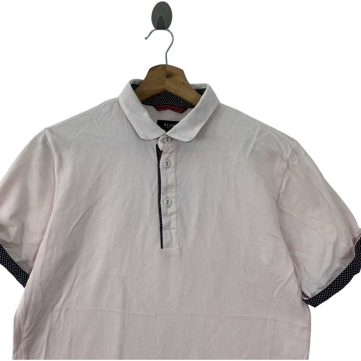 Beams Plus Vintage BEAMS PLUS HEART Polka Dot Tipped Polo Tee Size M / US 6-8 / IT 42-44 - 2 Thumbnail