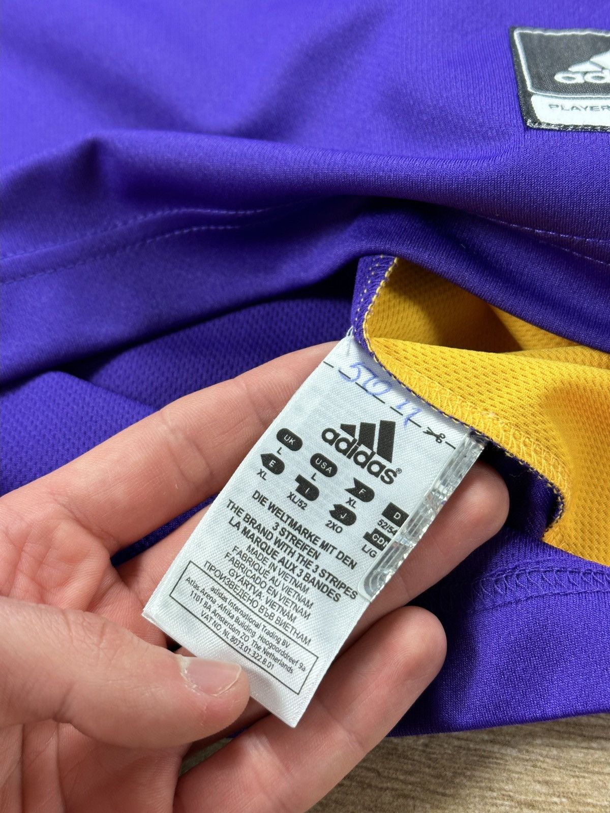 Adidas × NBA #16 Gasol L.A. Lakers Adidas Jerseys + Shorts Set Vintage Size US L / EU 52-54 / 3 - 8 Thumbnail