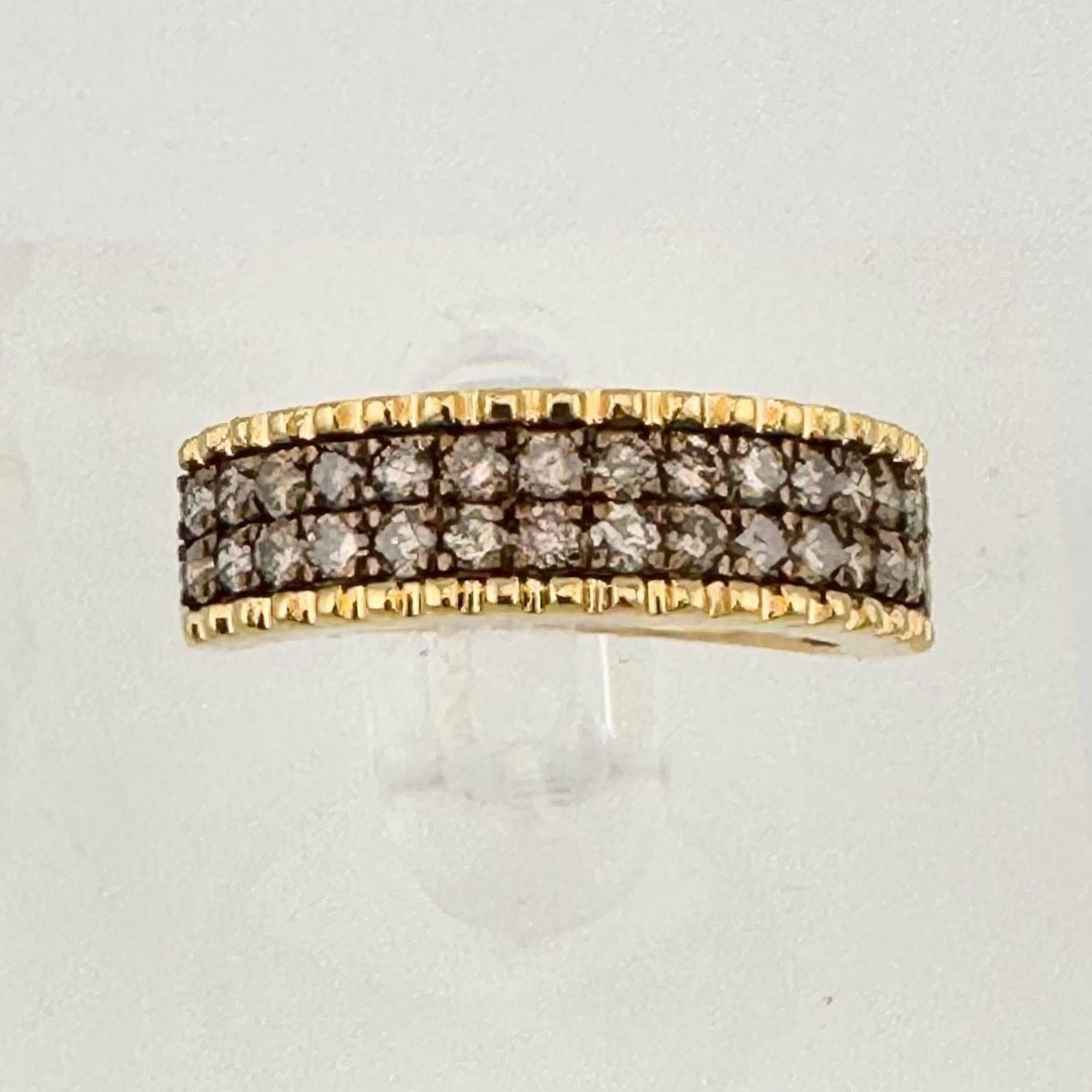 Other Beautiful 3/4 Ct Diamond 2 row Anniversary Ring 14kt Gold Ov Size ONE SIZE - 4 Thumbnail