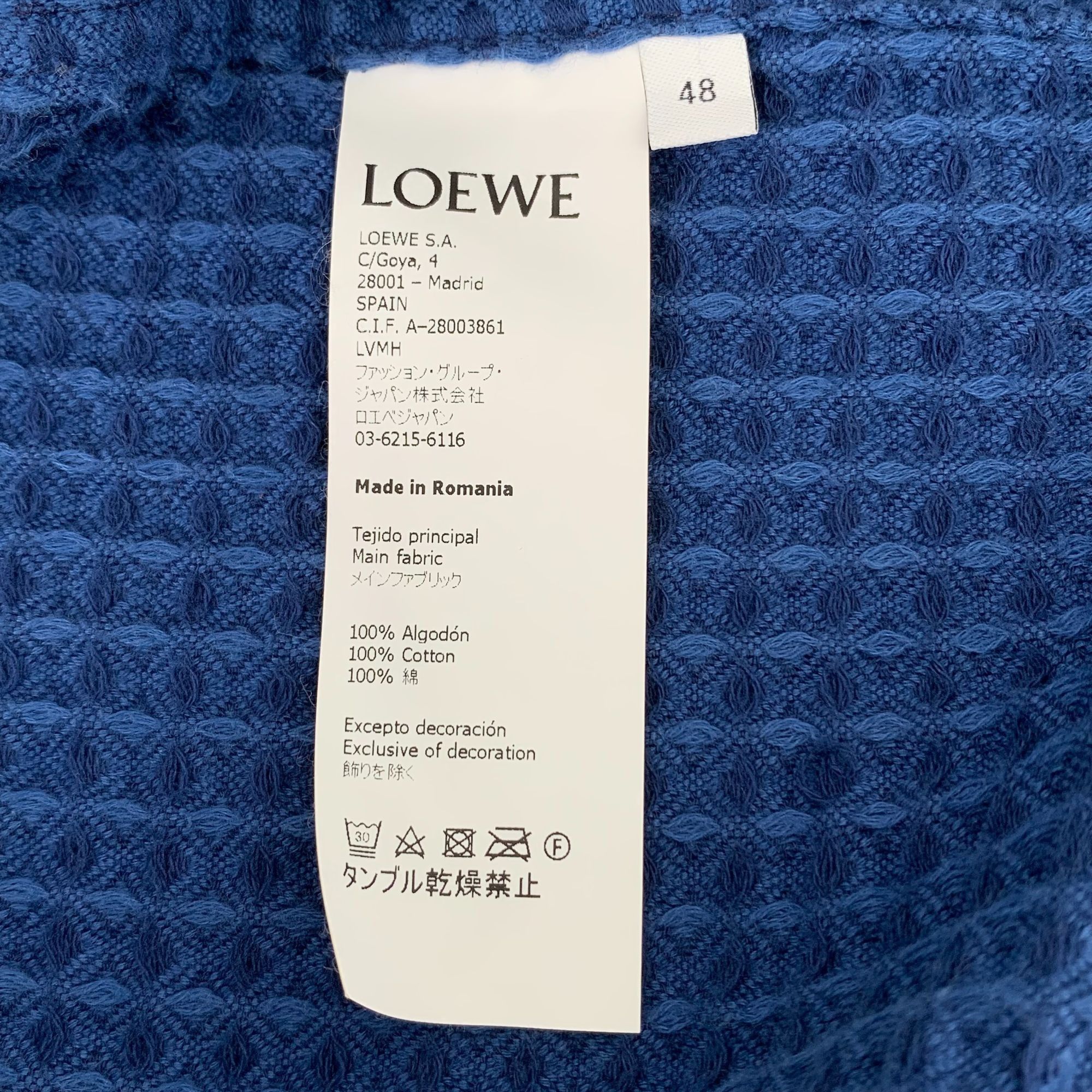Loewe Loewe Blue Hooded Knitted Coat Waffle Texture Fringe Hem Dra Size M / US 6-8 / IT 42-44 - 6 Thumbnail
