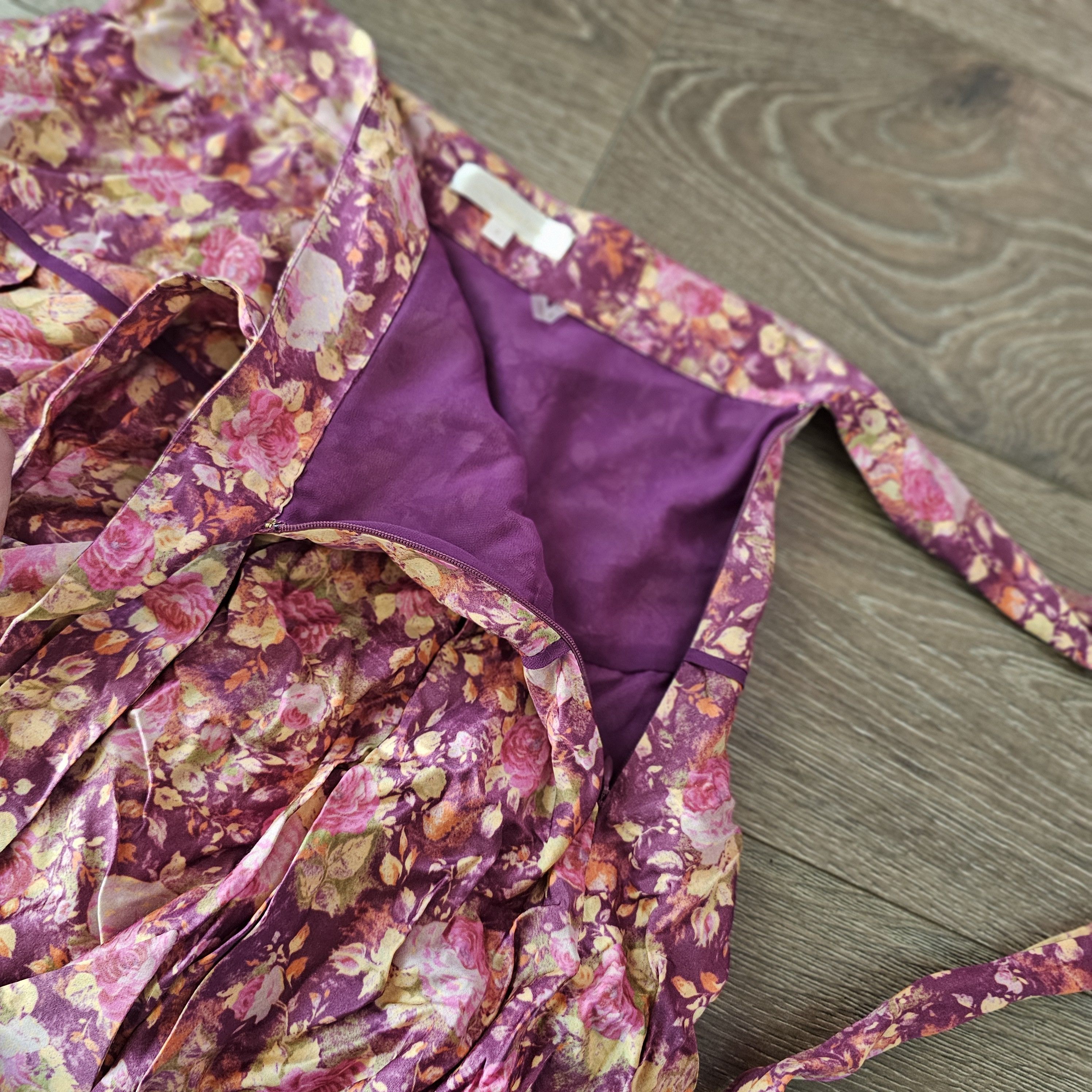 LoveShackFancy Love Shack Fancy Purple Floral Ruffle Bubble Mini Skirt Size 27" / US 4 / IT 40 - 5 Thumbnail