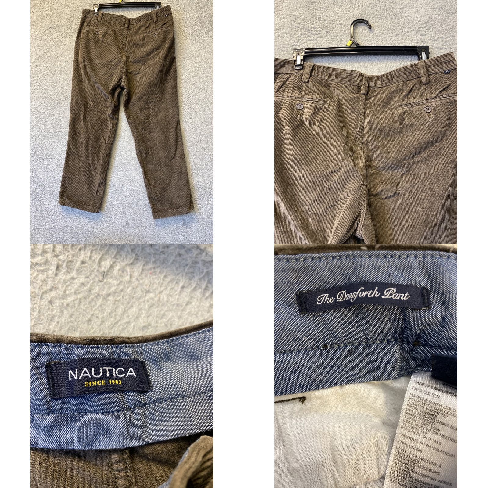 Nautica VINTAGE Nautica Corduroy Pants Brown Men’s 36X30 Regular Straight 90s Grunge Skater Belt Loops Pockets Casual Workwear Size US 36 / EU 52 - 8 Thumbnail