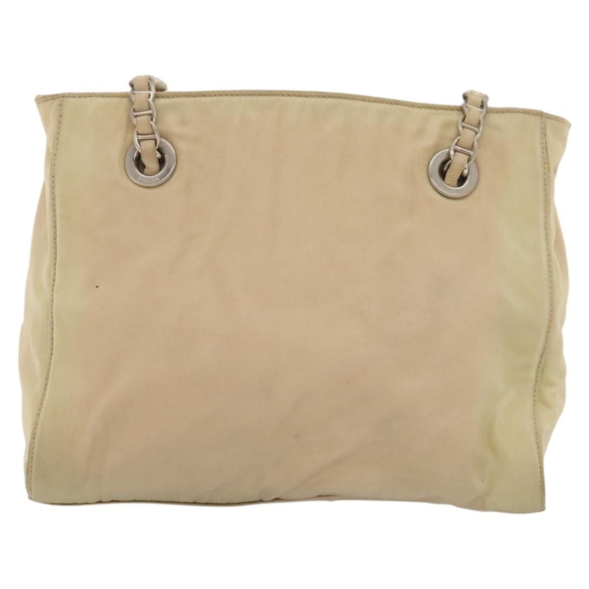 Prada PRADA Chain Shoulder Bag Nylon Beige Size ONE SIZE - 3 Thumbnail