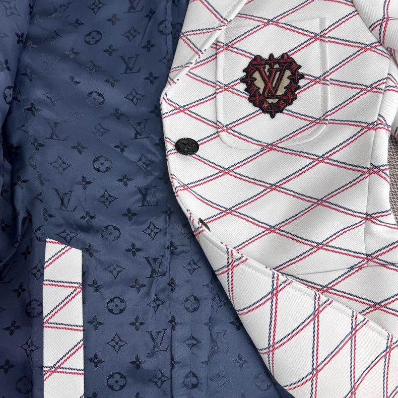 Other Louis Vuitton Diamond Print Single Breasted Badge Jacket Size XXS / US 00 / IT 34 - 3 Thumbnail