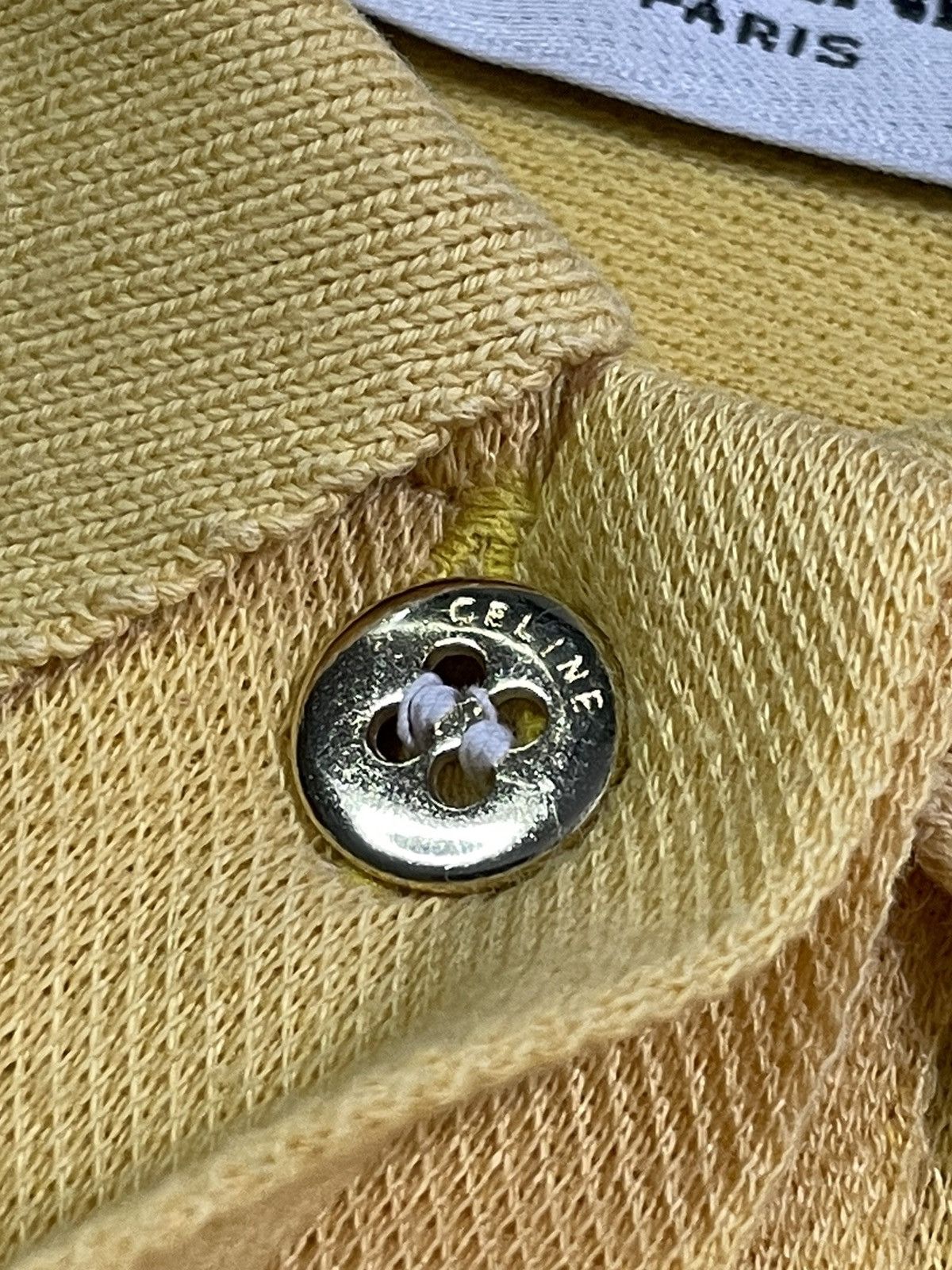 Celine Vintage Celine Yellow Polo T-Shirt Pocket Logo Size US M / EU 48-50 / 2 - 8 Thumbnail