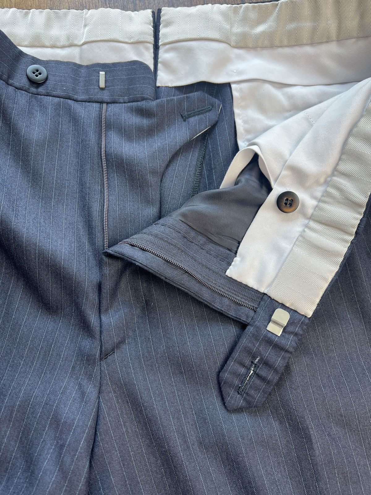 Brioni Brioni NM COLOSSE Suit –Navy Tonal Pinstripe – Wool & Silk Size 42R - 13 Thumbnail