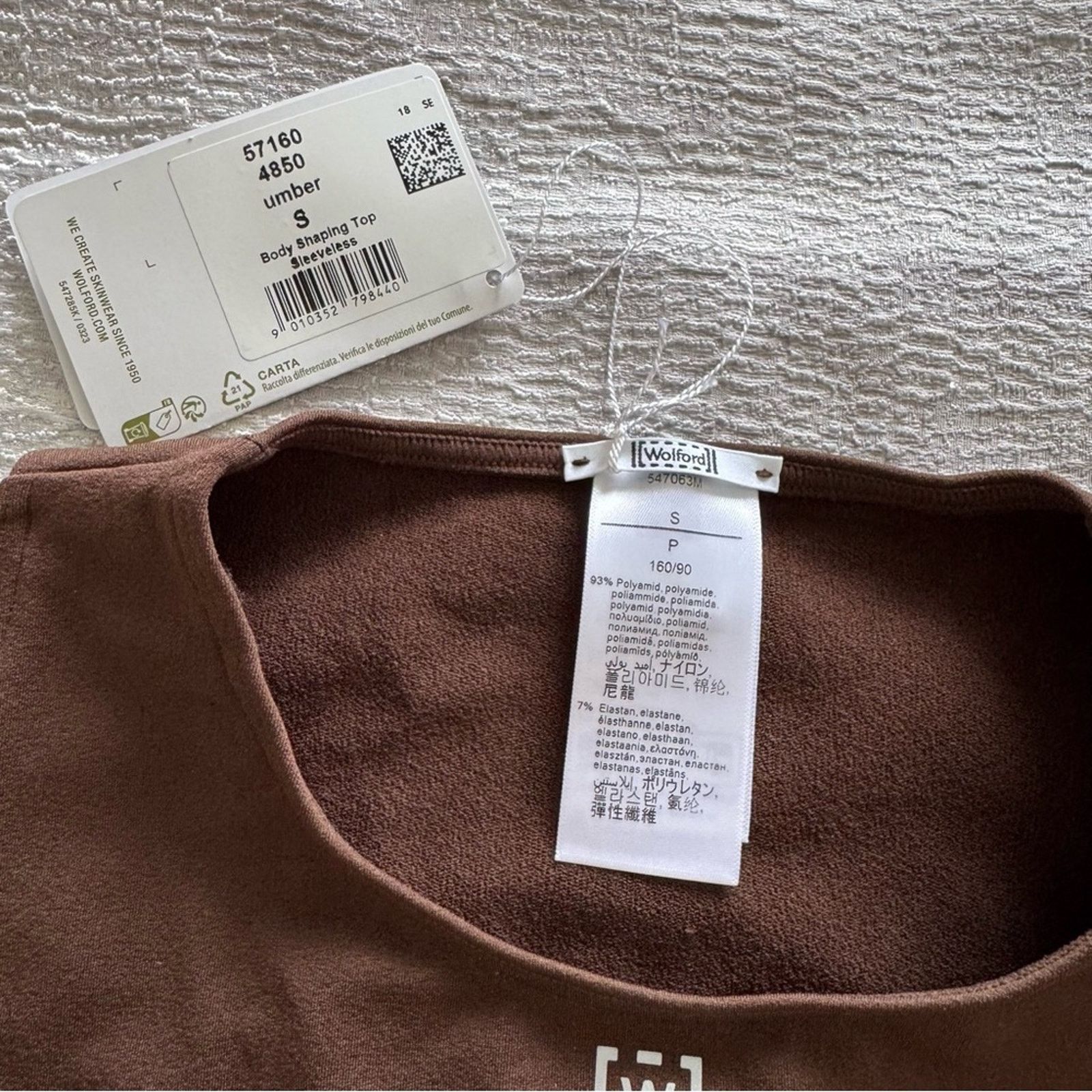 Wolford NWT! Wolford Women's Brown Ruched Crop Top, Size S Size S / US 4 / IT 40 - 3 Thumbnail